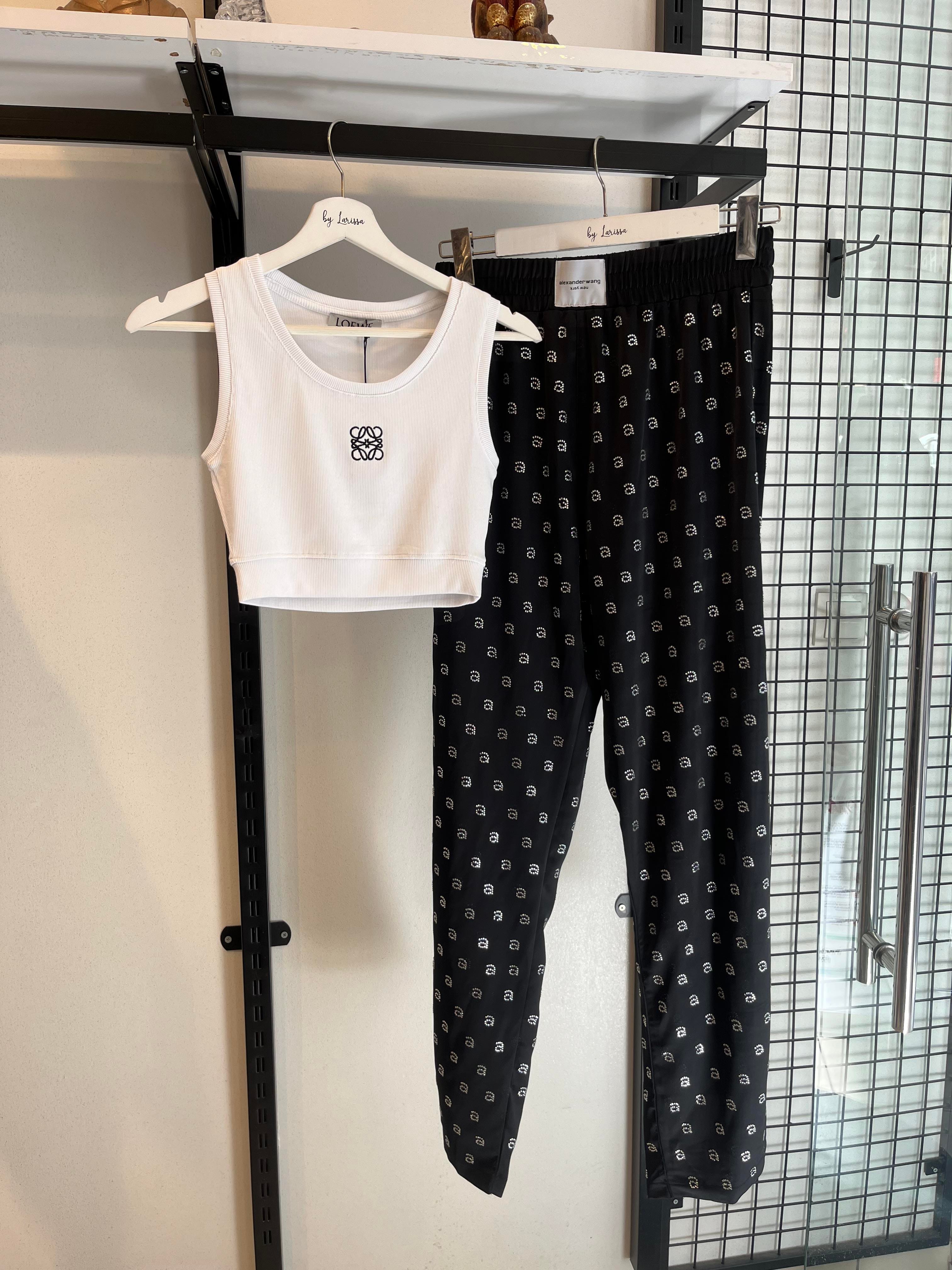 YENİ SEZON LOEWE BEYAZ CROP TOP