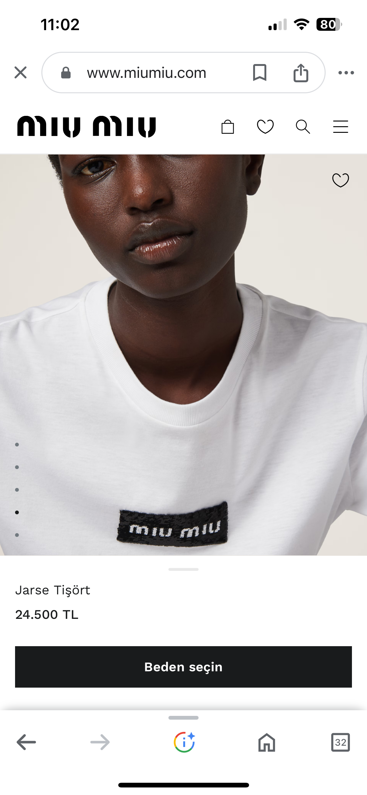 YENİ SEZON MİU BEYAZ CROP TSHİRT 