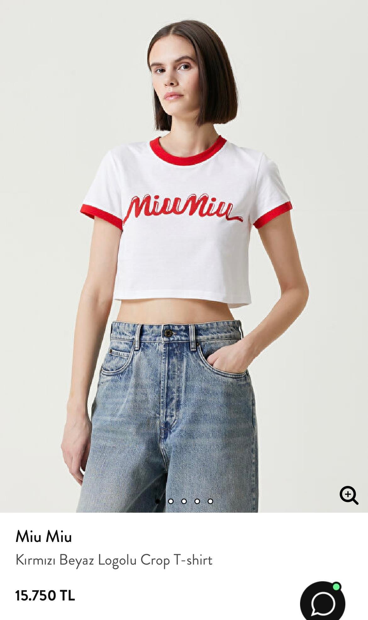 YENİ SEZON MİU KIRMIZI YAZILI CROP TSHİRT 