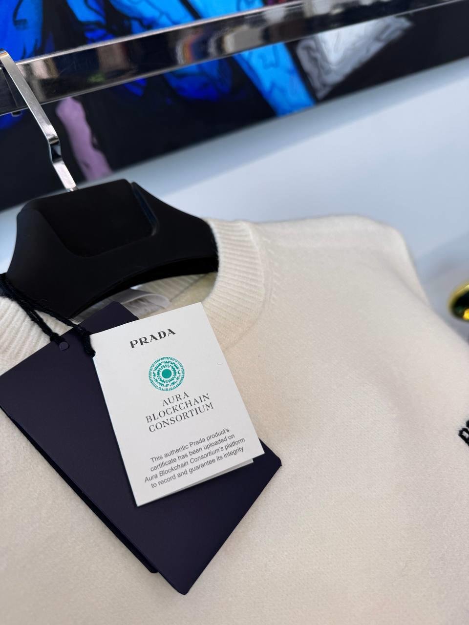 YENİ SEZON PRADA BEYAZ YÜN KAZAK