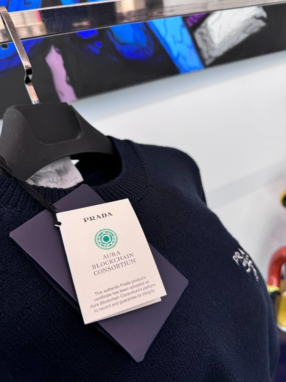 YENİ SEZON PRADA LACİVERT YÜN KAZAK  