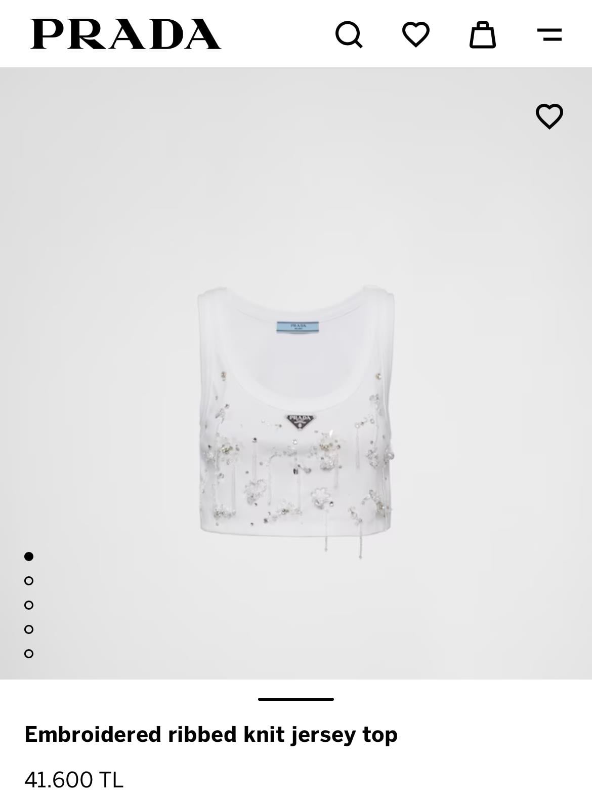 YENİ SEZON PRADA SİYAH PULLU CROP TOP