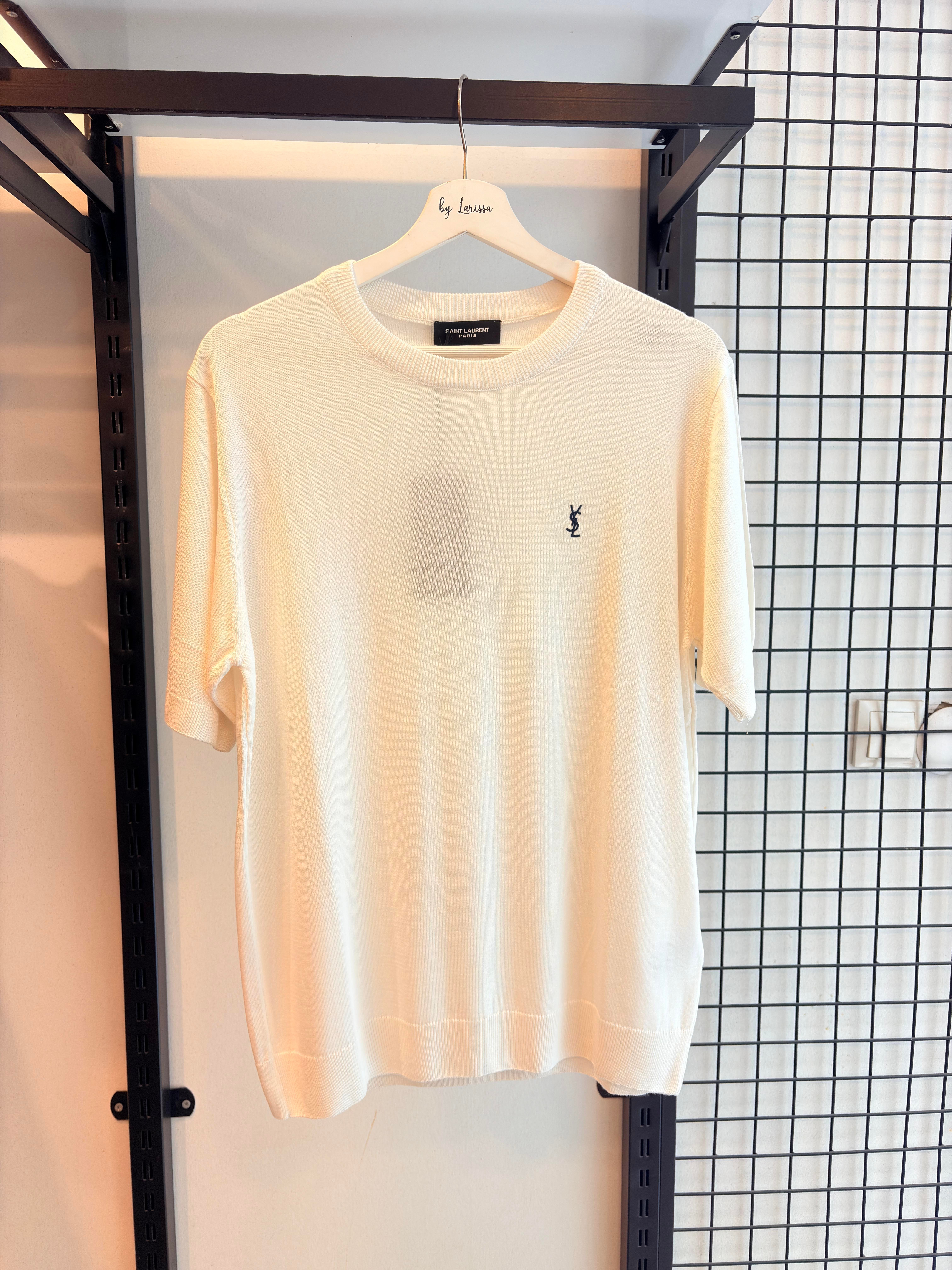 YENİ SEZON YSL BEYAZ TRİKO TSHİRT 