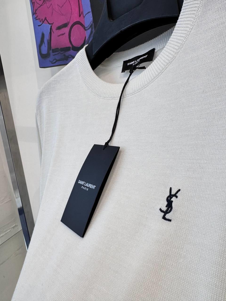 YENİ SEZON YSL BEYAZ TRİKO TSHİRT 