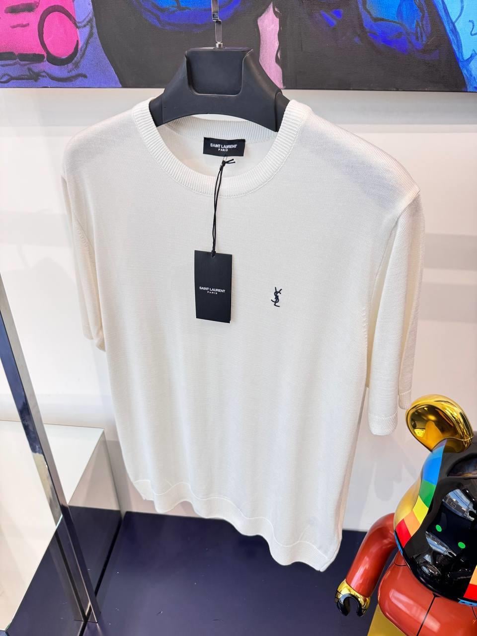 YENİ SEZON YSL BEYAZ TRİKO TSHİRT 