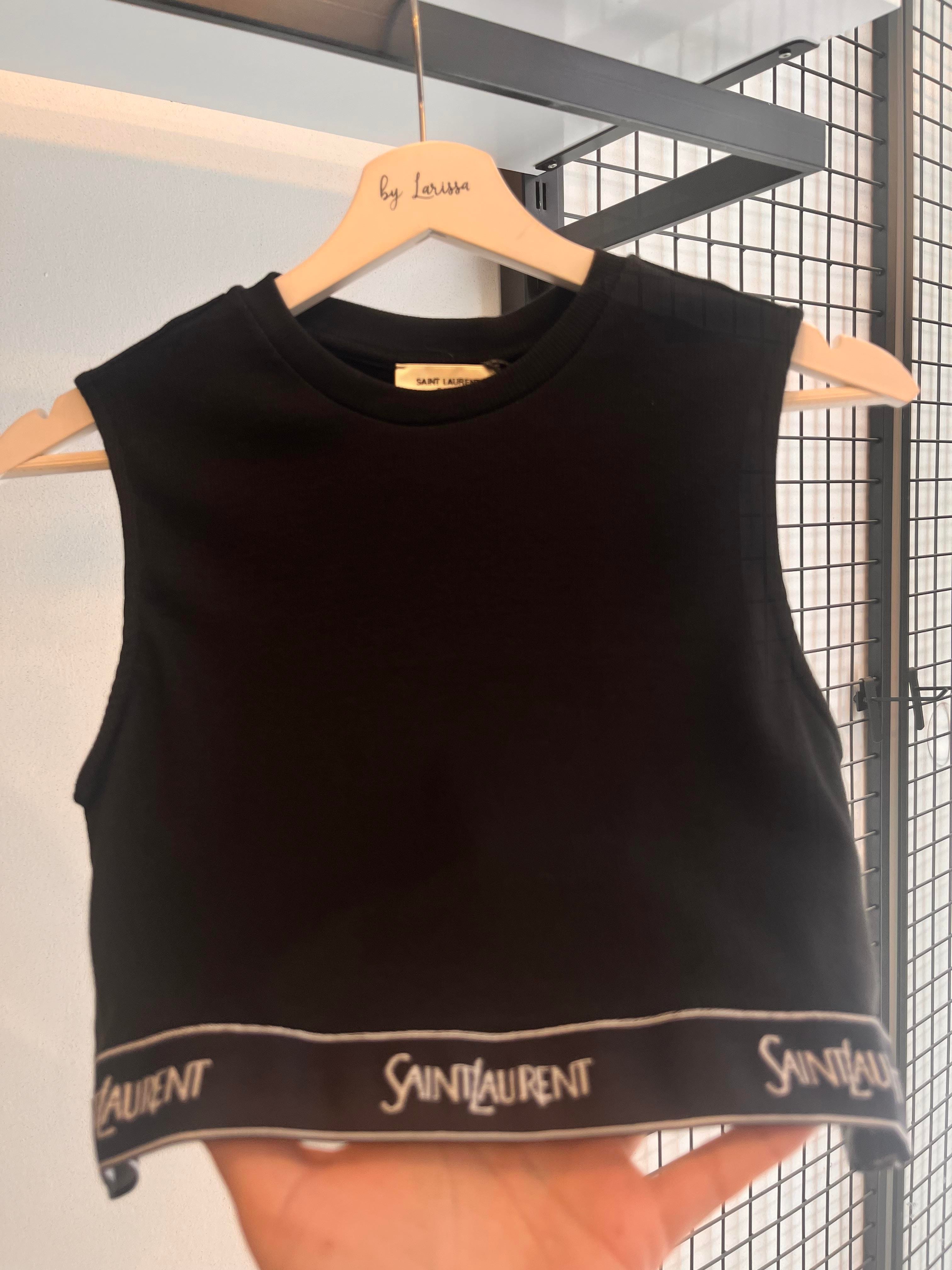 YENİ SEZON YSL SİYAH CROP TOP