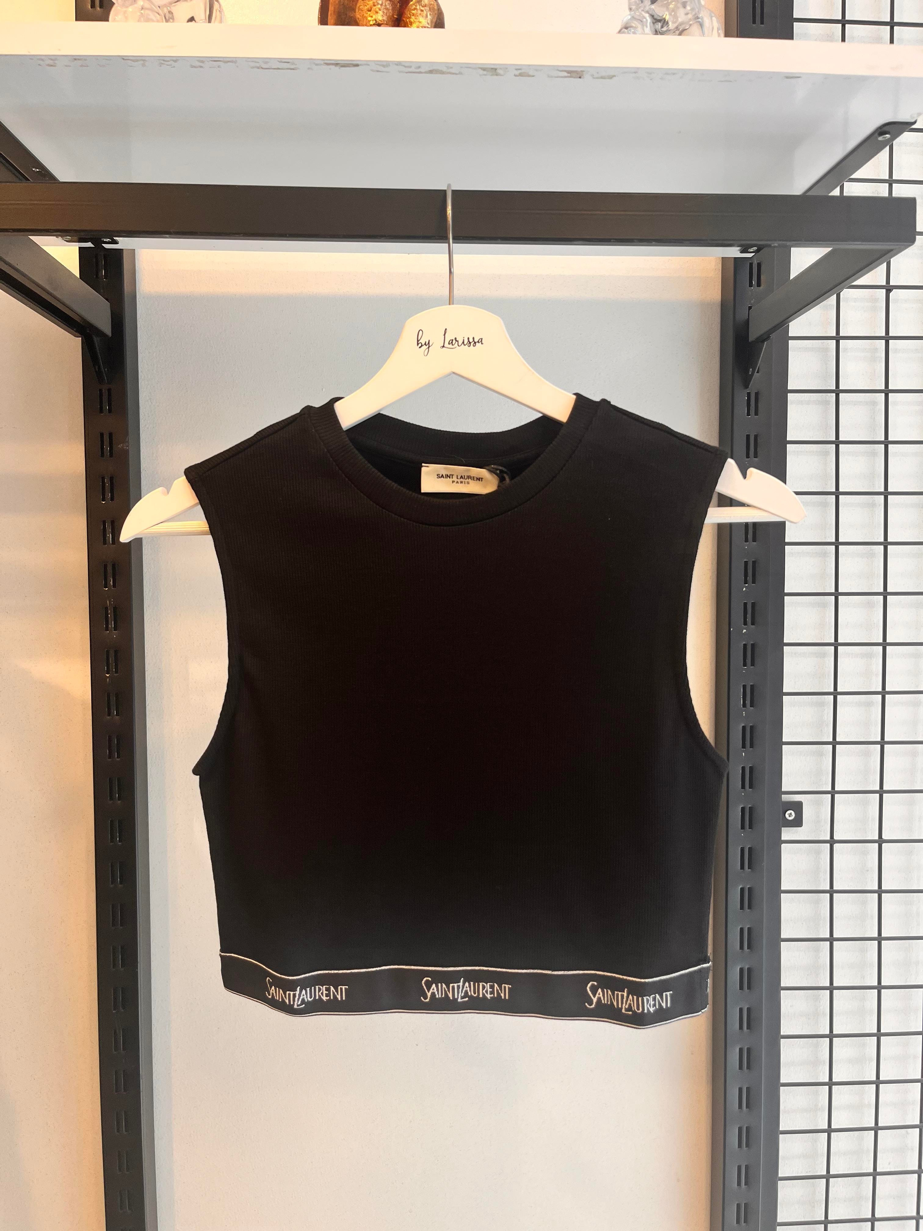 YENİ SEZON YSL SİYAH CROP TOP