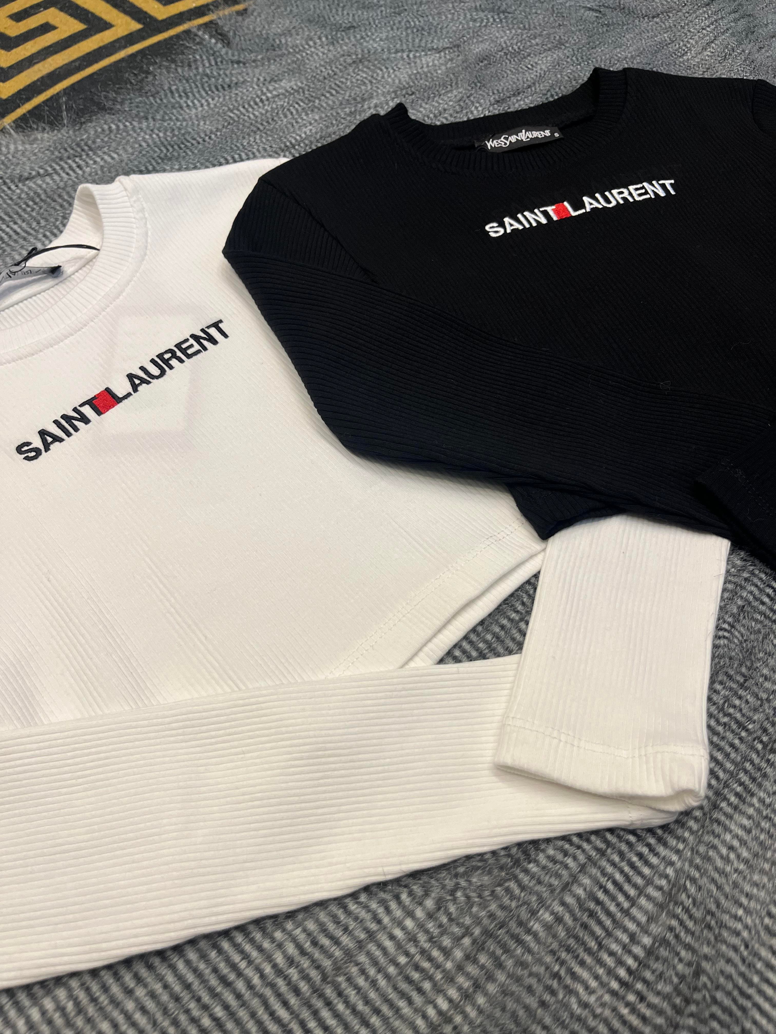 YSL BEYAZ CROP TOP 