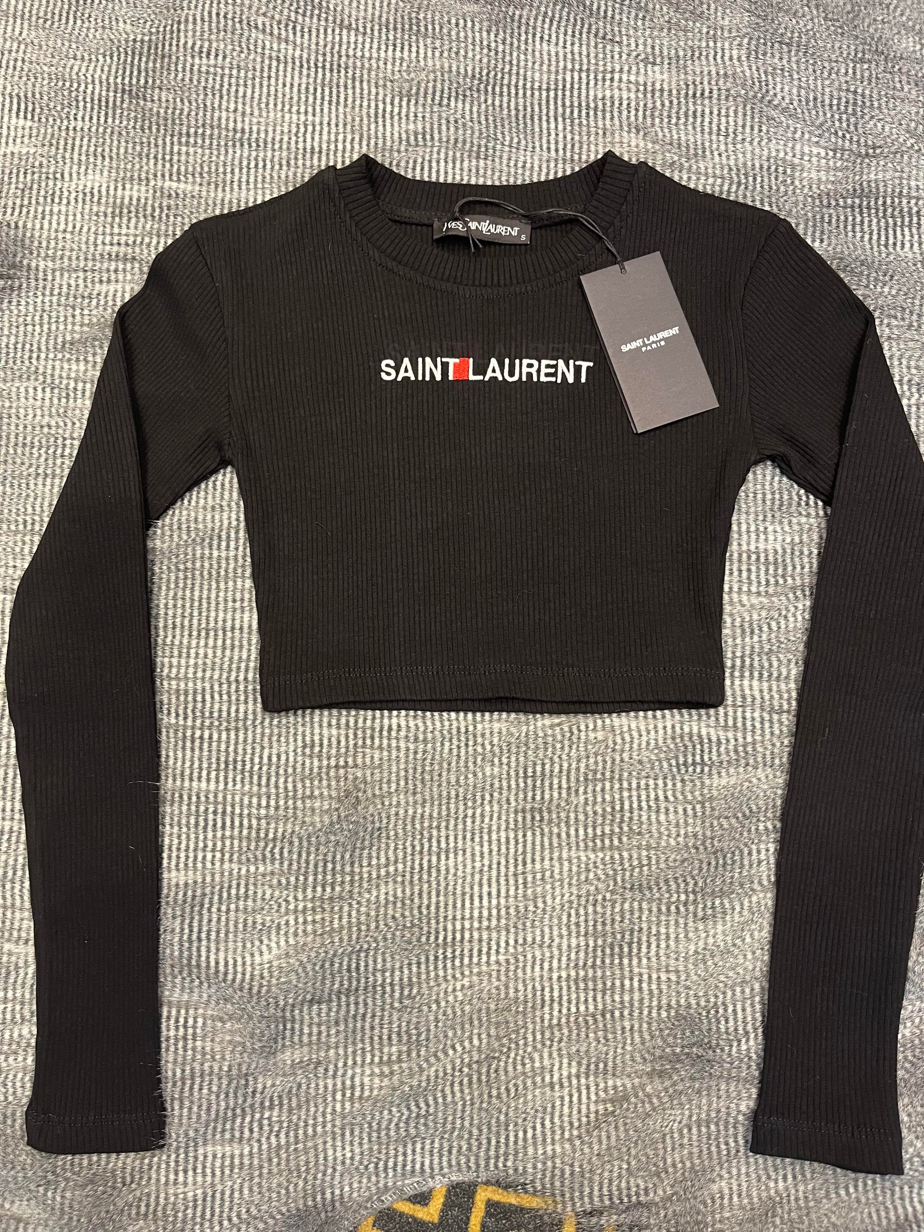YSL SİYAH CROP TOP 