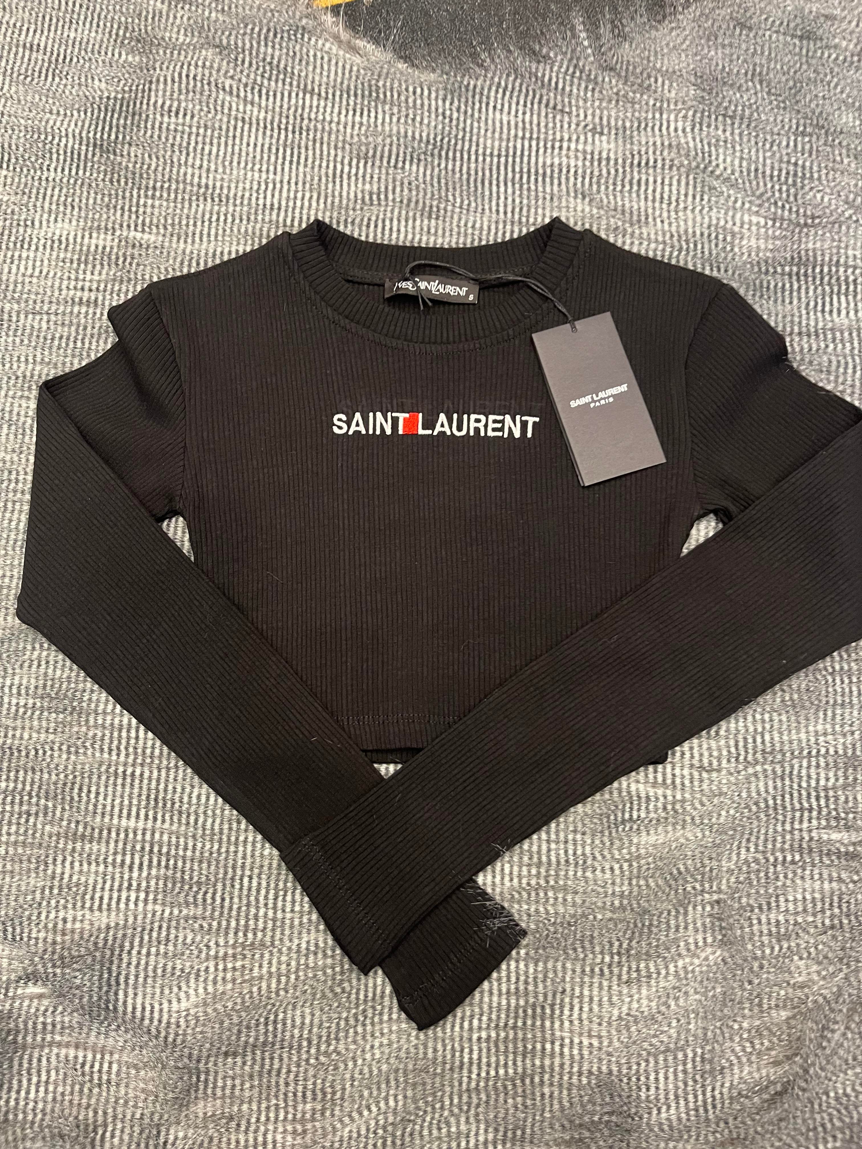 YSL SİYAH CROP TOP 