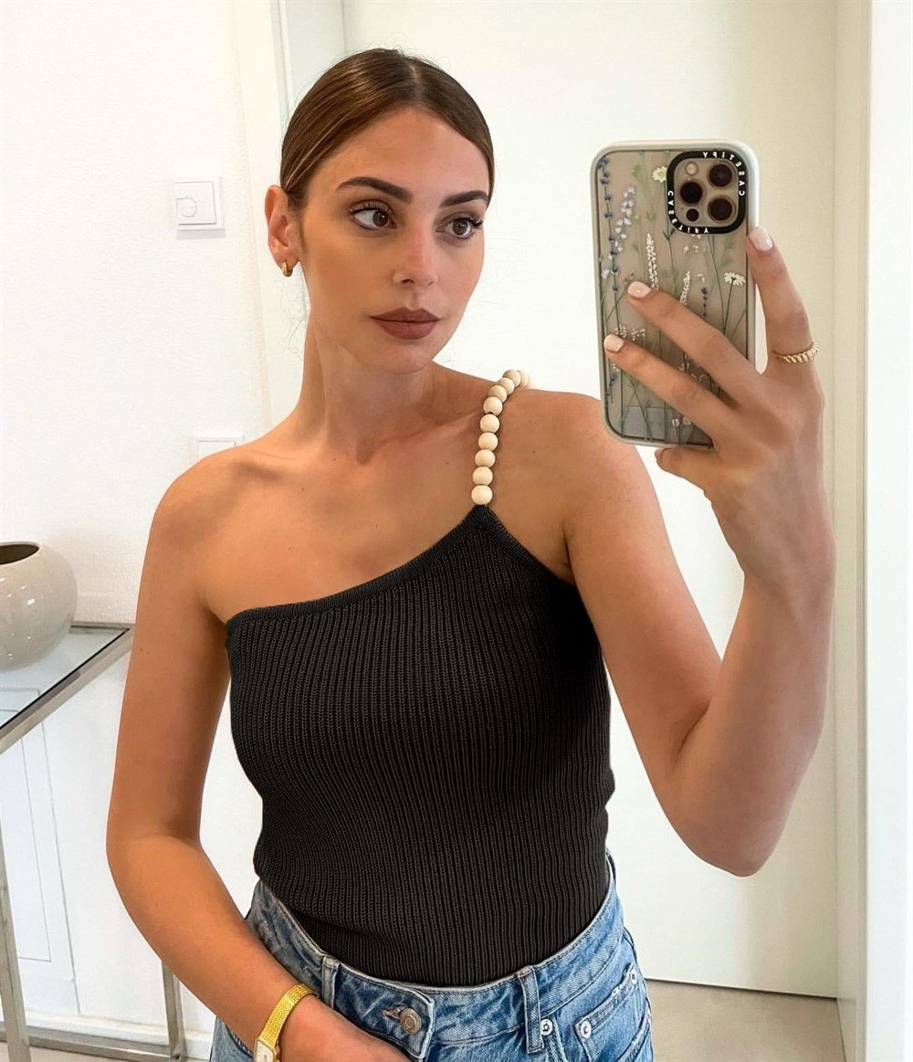 ZR SİYAH İNCİLİ BLUZ