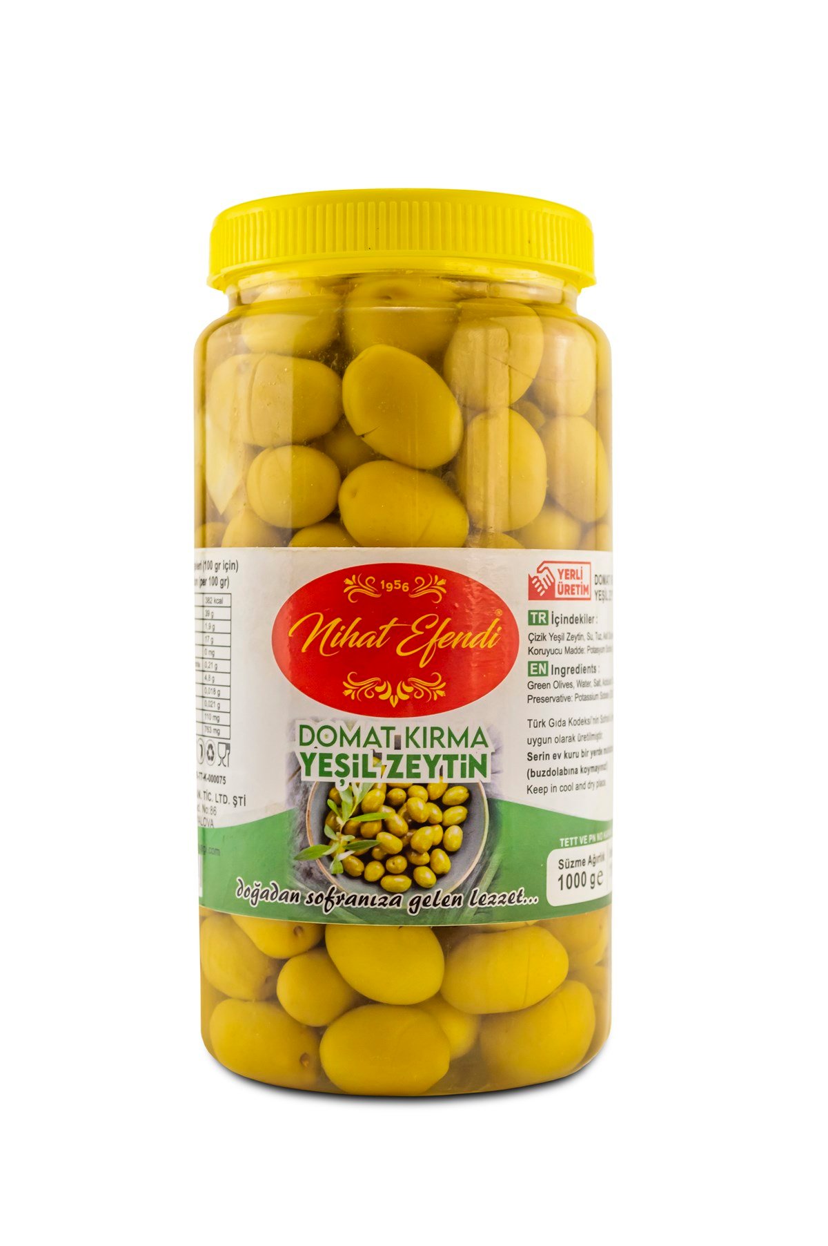 Nihat Efendi Domat Kırma Yeşil Zeytin 1 Kg