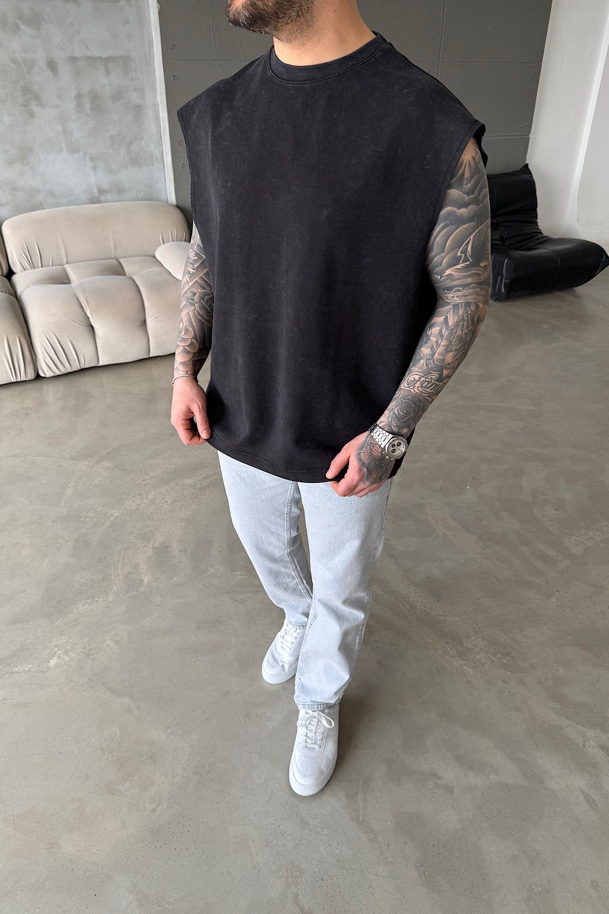 Acid Yıkama Oversize Atlet