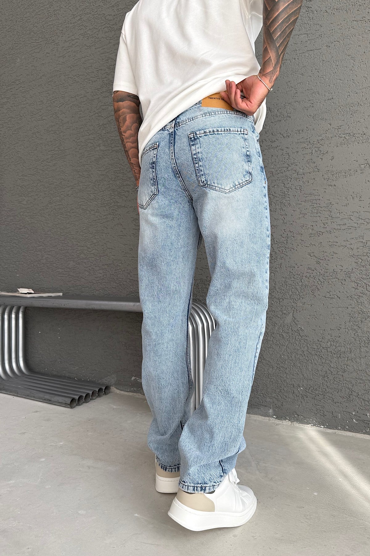 Açık Mavi Baggy Pantolon