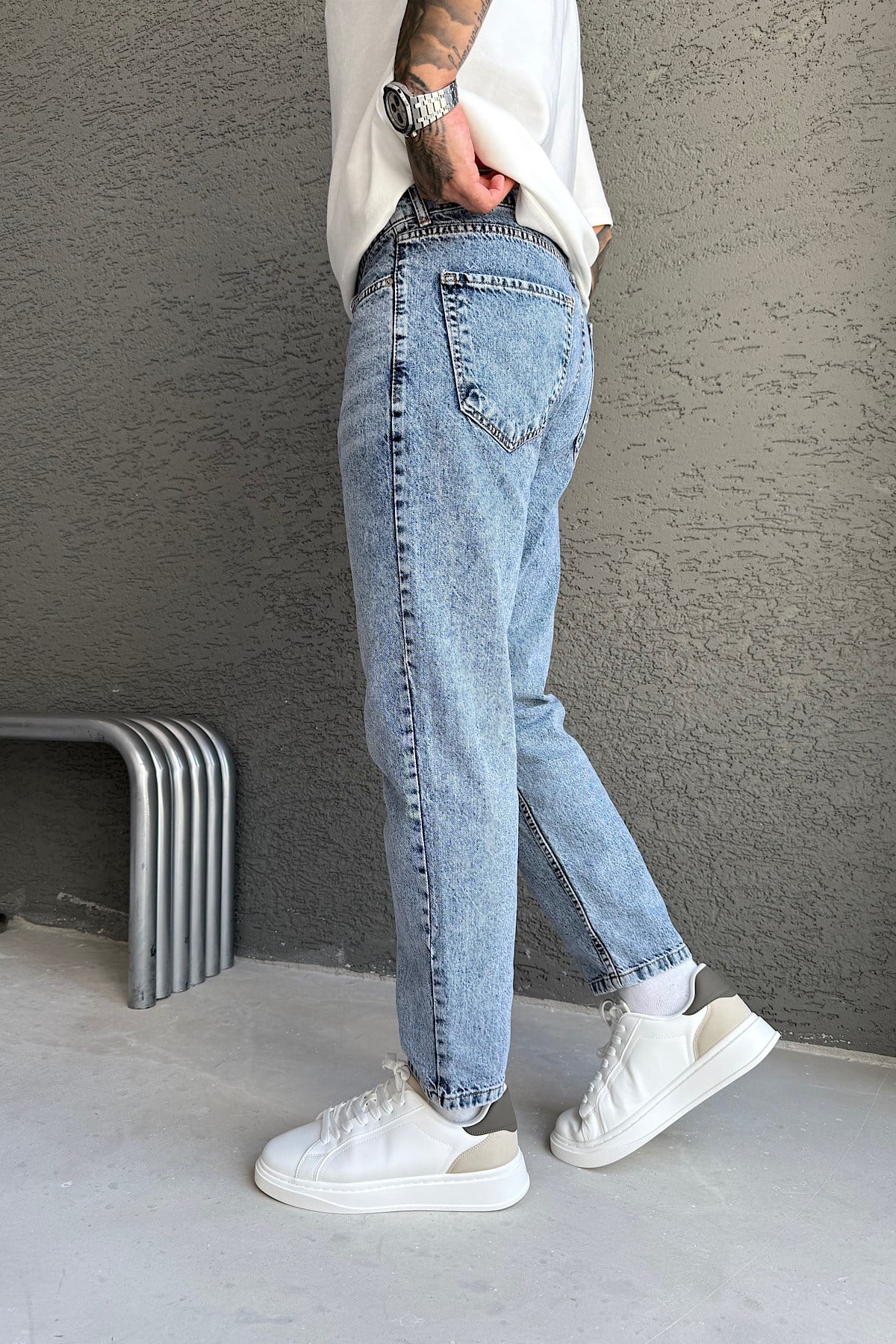 Açık Mavi Boyfriend Pantolon 