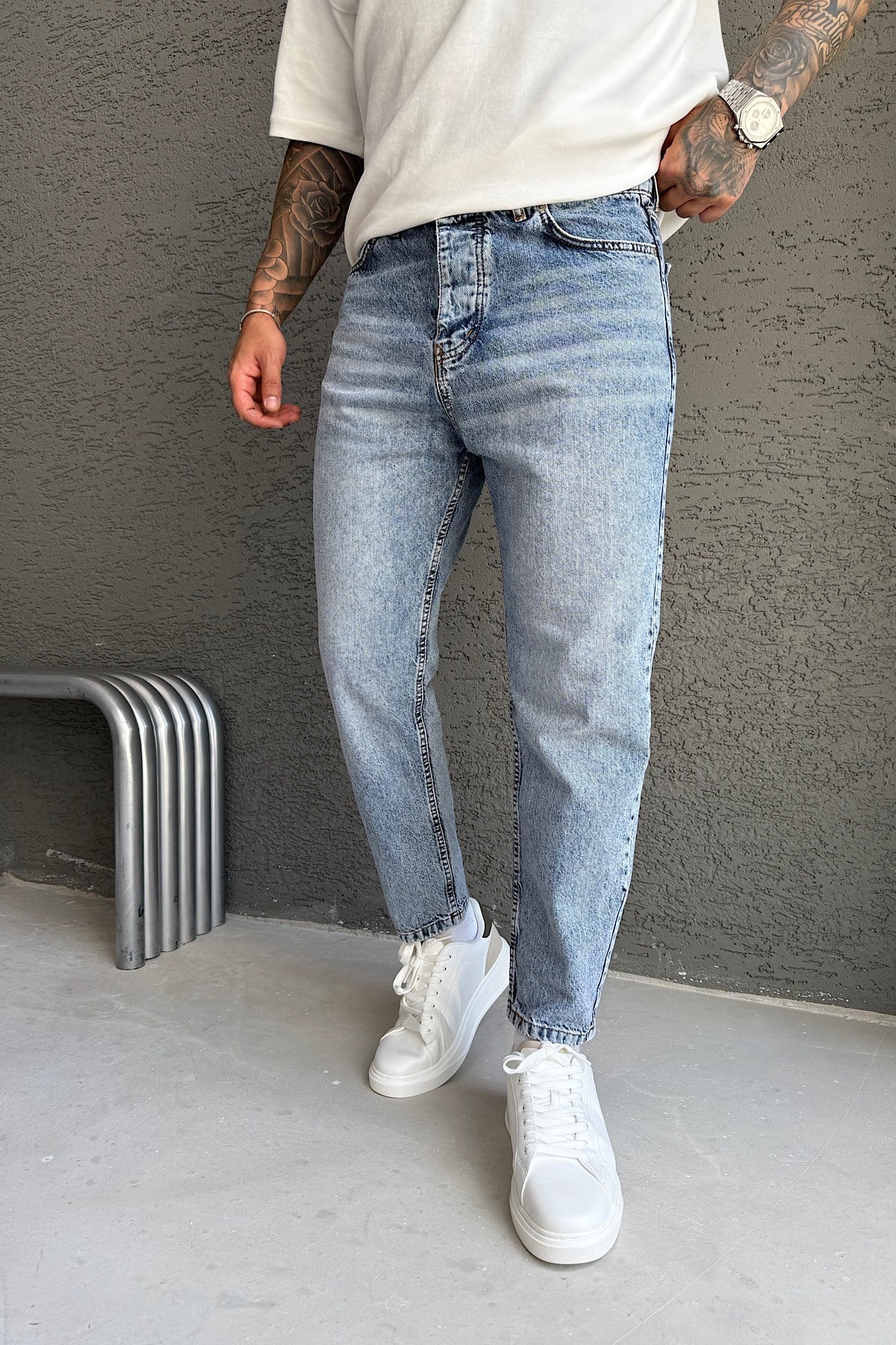 Açık Mavi Boyfriend Pantolon 