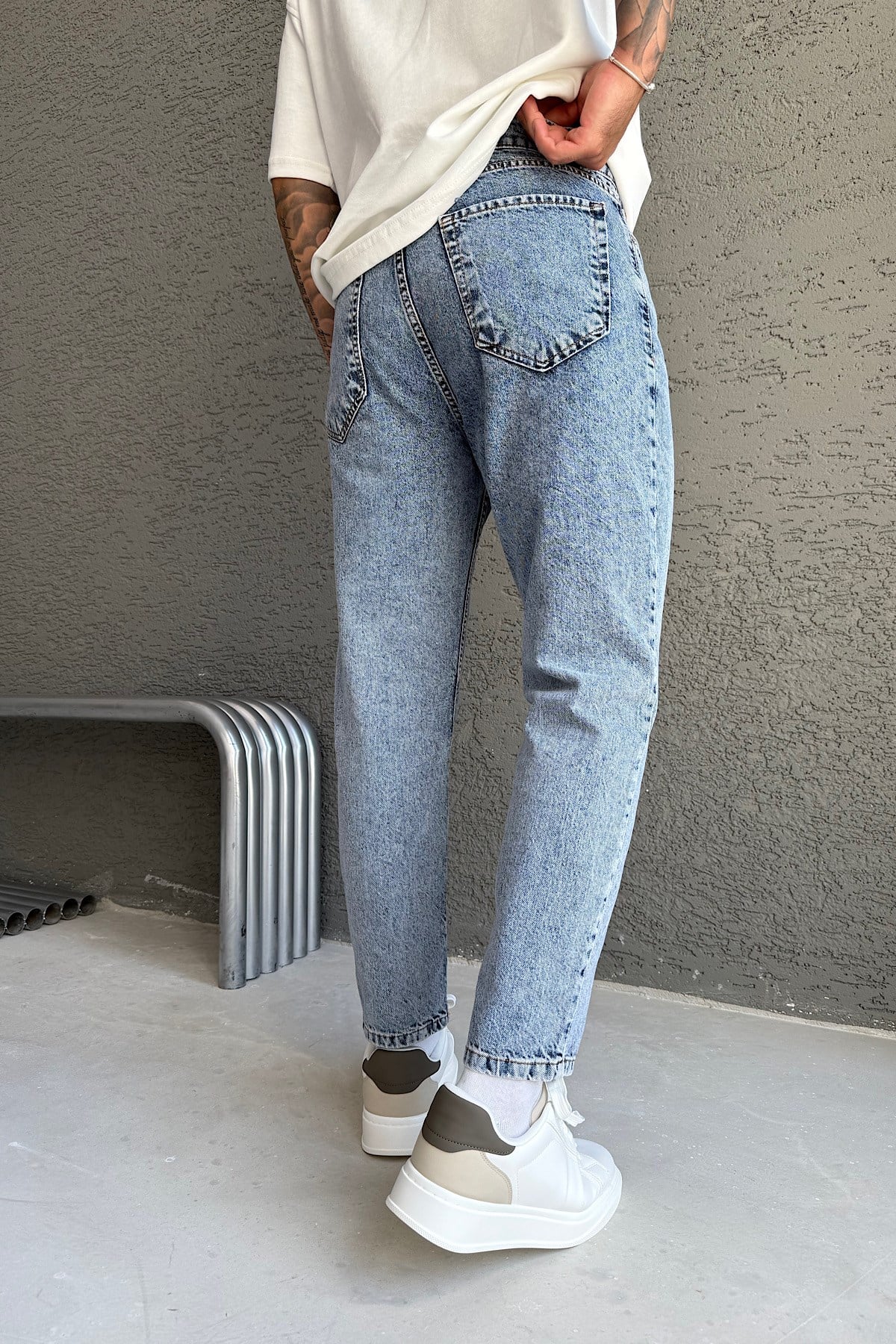Açık Mavi Boyfriend Pantolon 