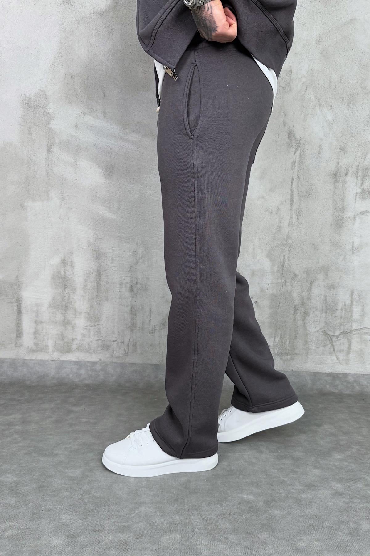 Antrasit Baggy Basic Eşofman