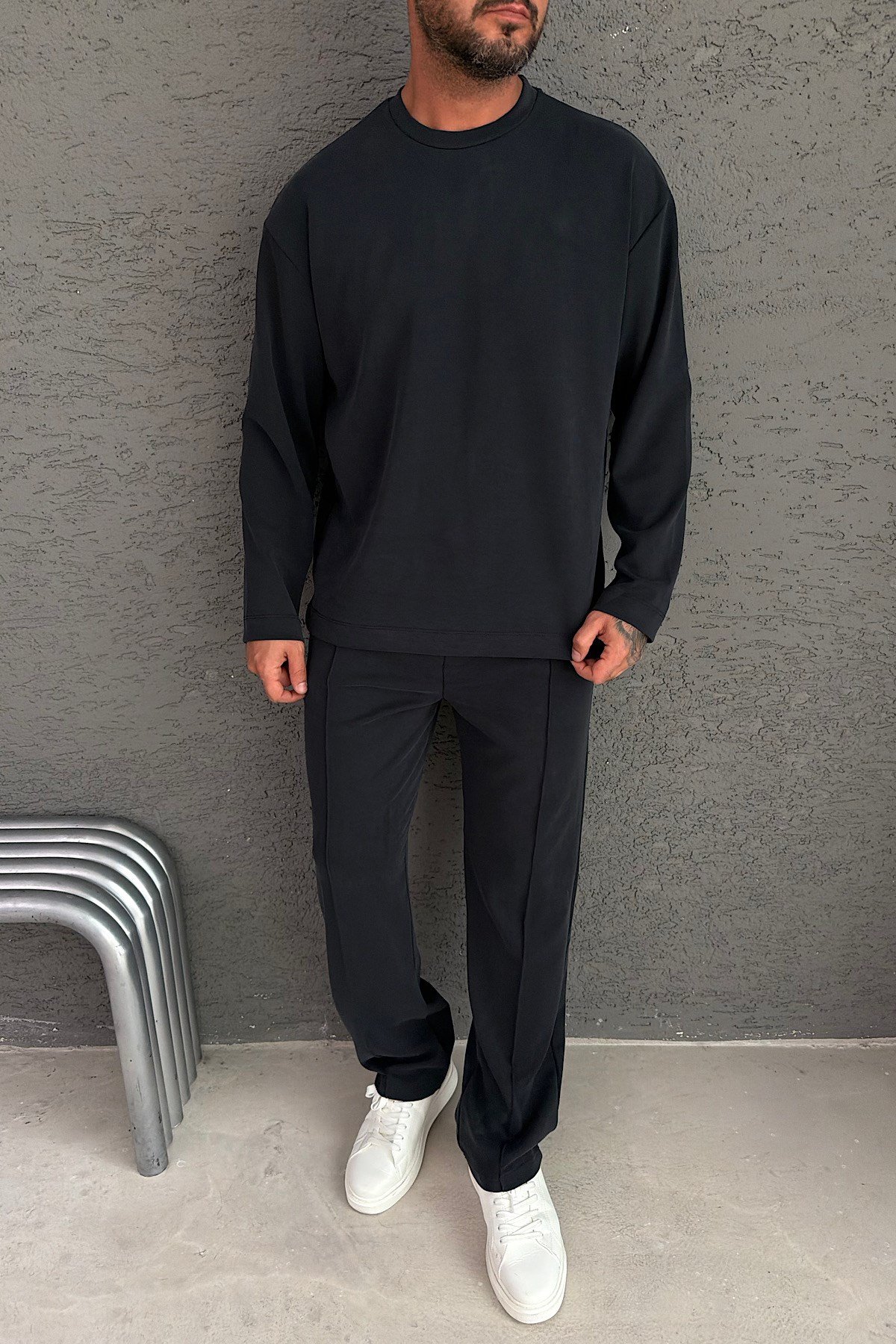 Antrasit Modal Oversize Premium Takım