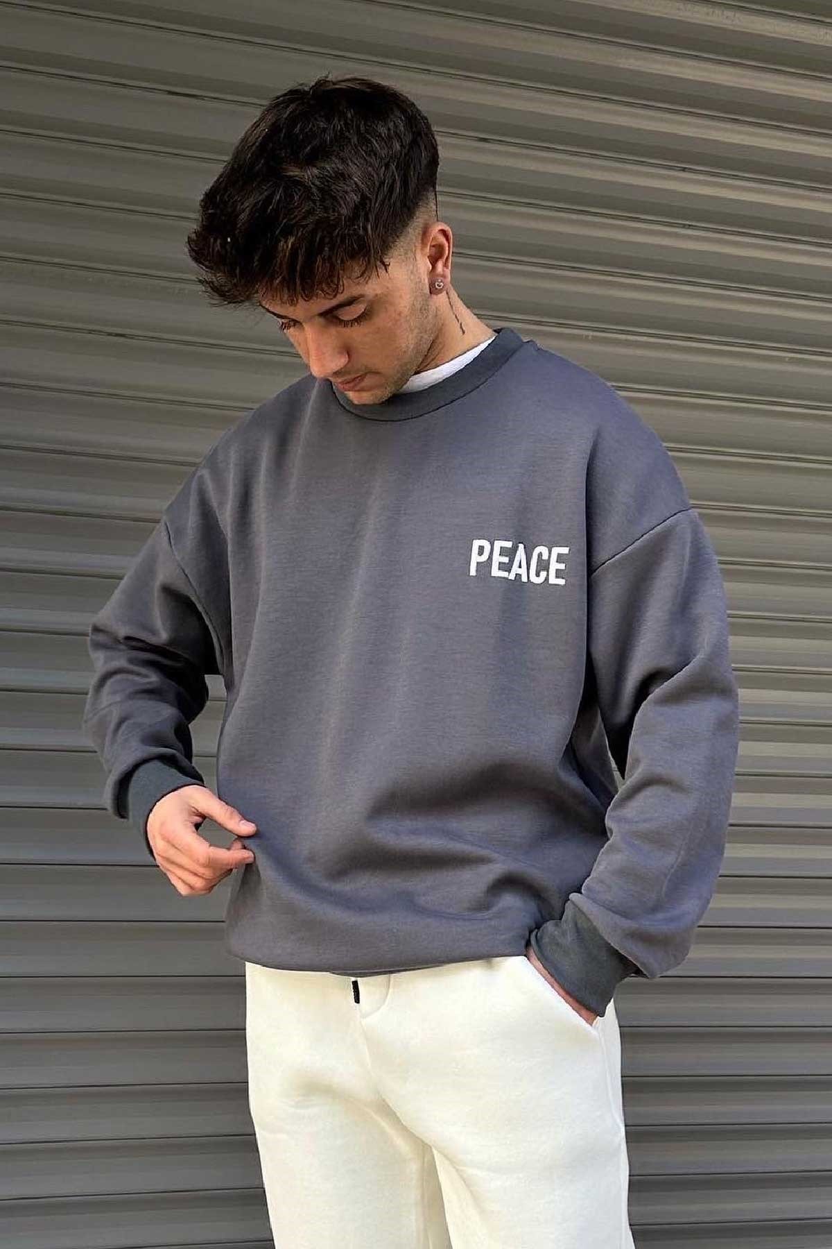 Antrasit Peace Sweatshirt