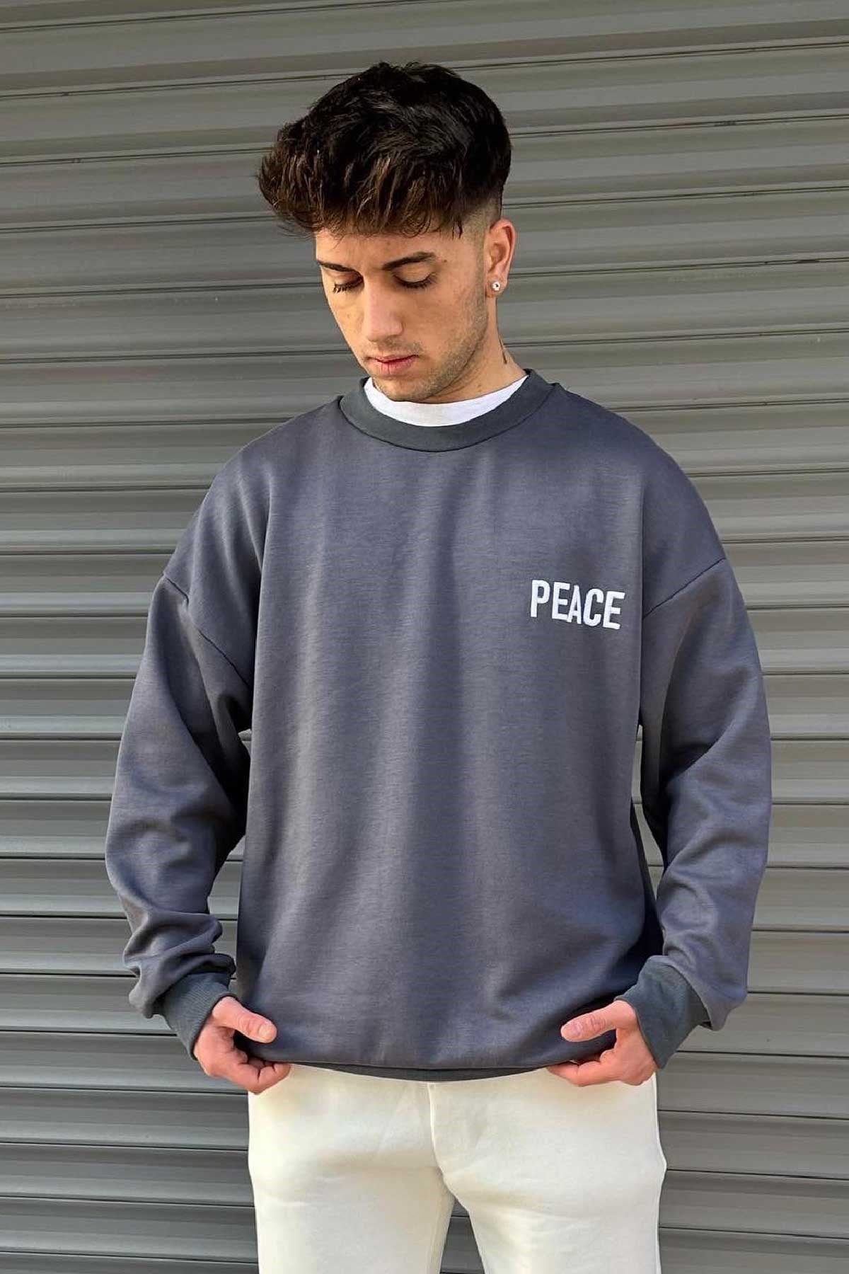 Antrasit Peace Sweatshirt