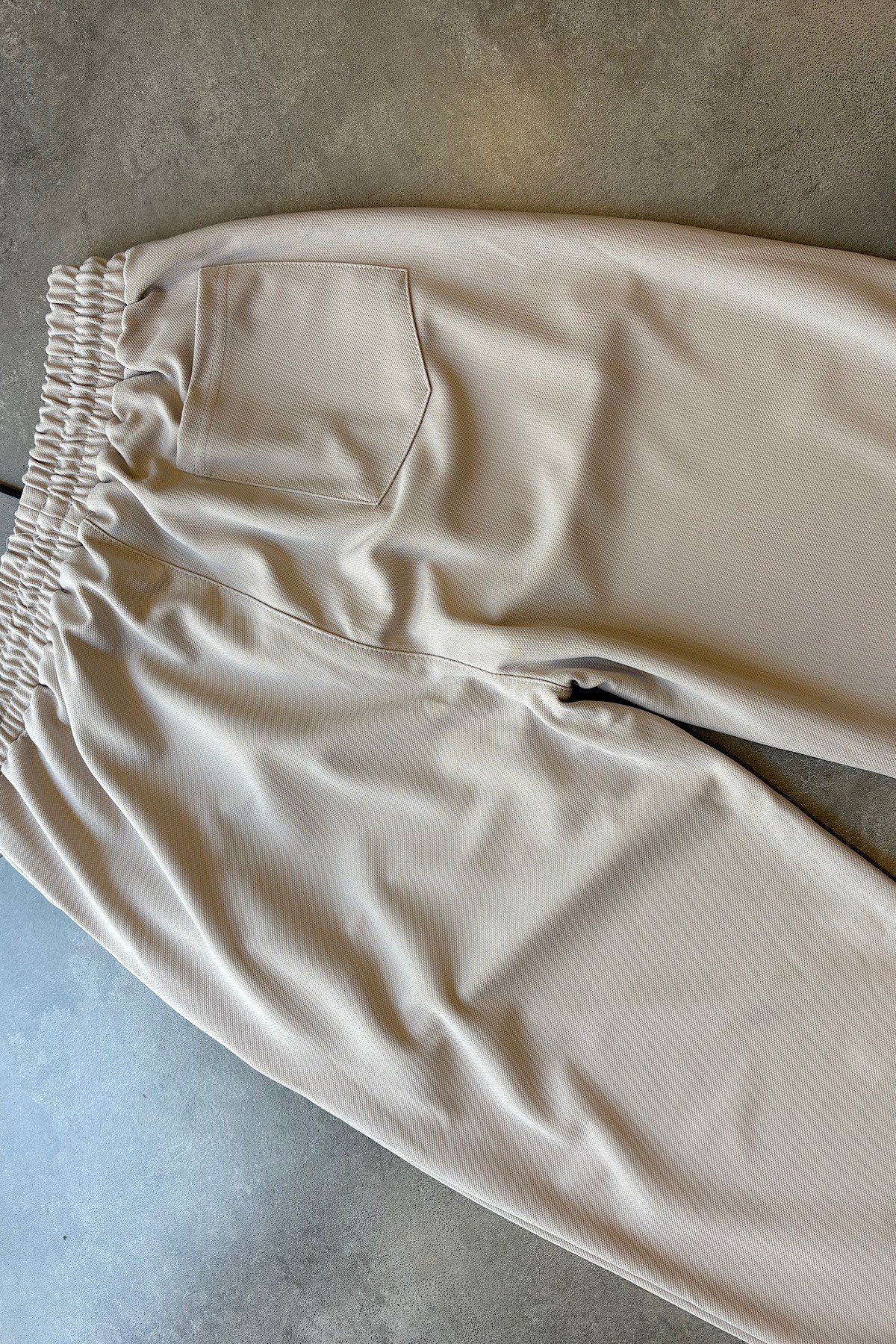 Bej Beli İpli Baggy Pantolon 