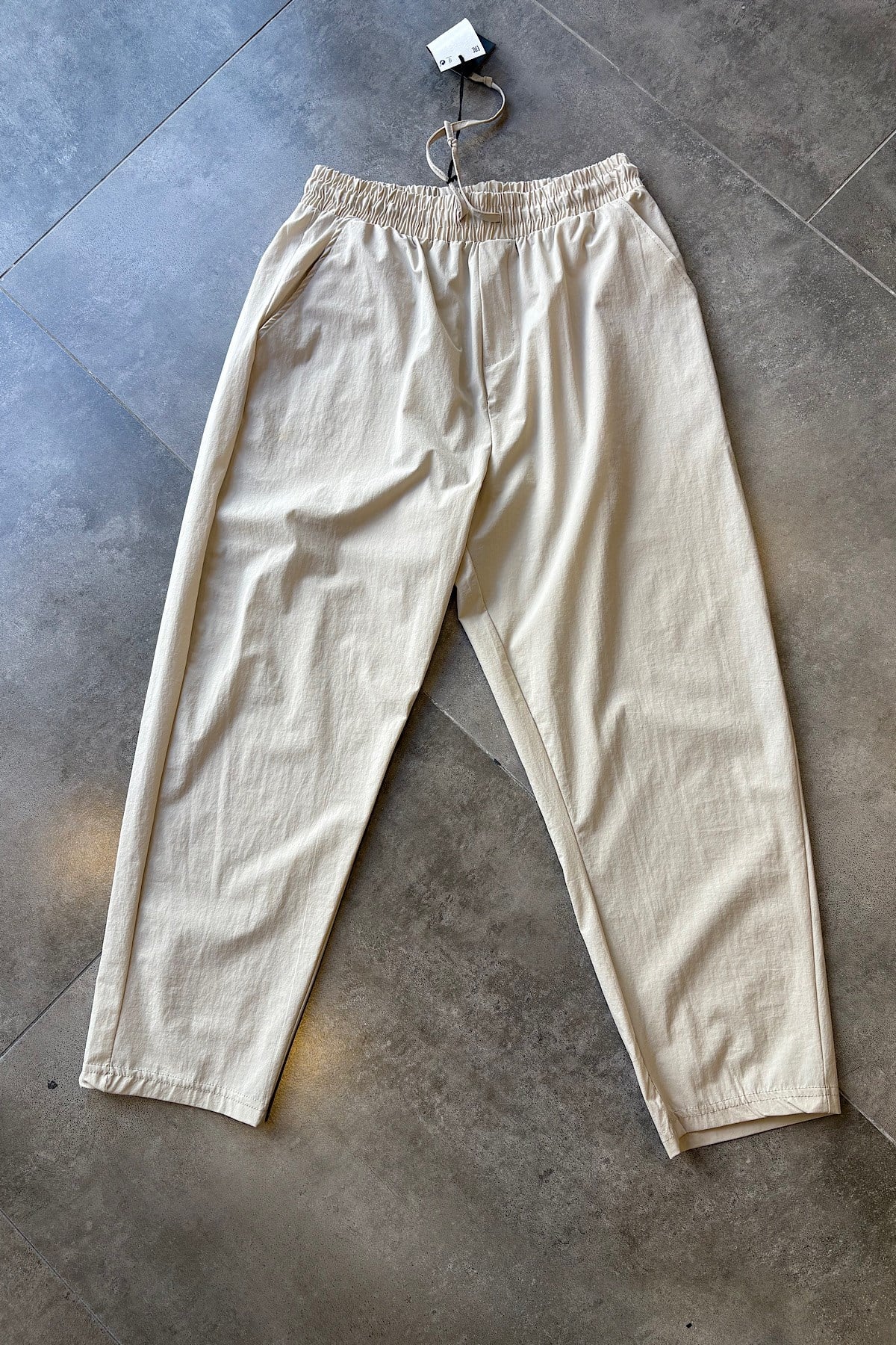 Bej Boyfriend Paraşüt Kumaş Pantolon 