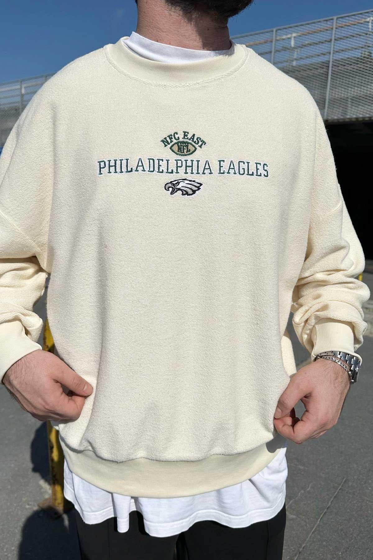 Bej Philadelphia Eagle Sweatshirt