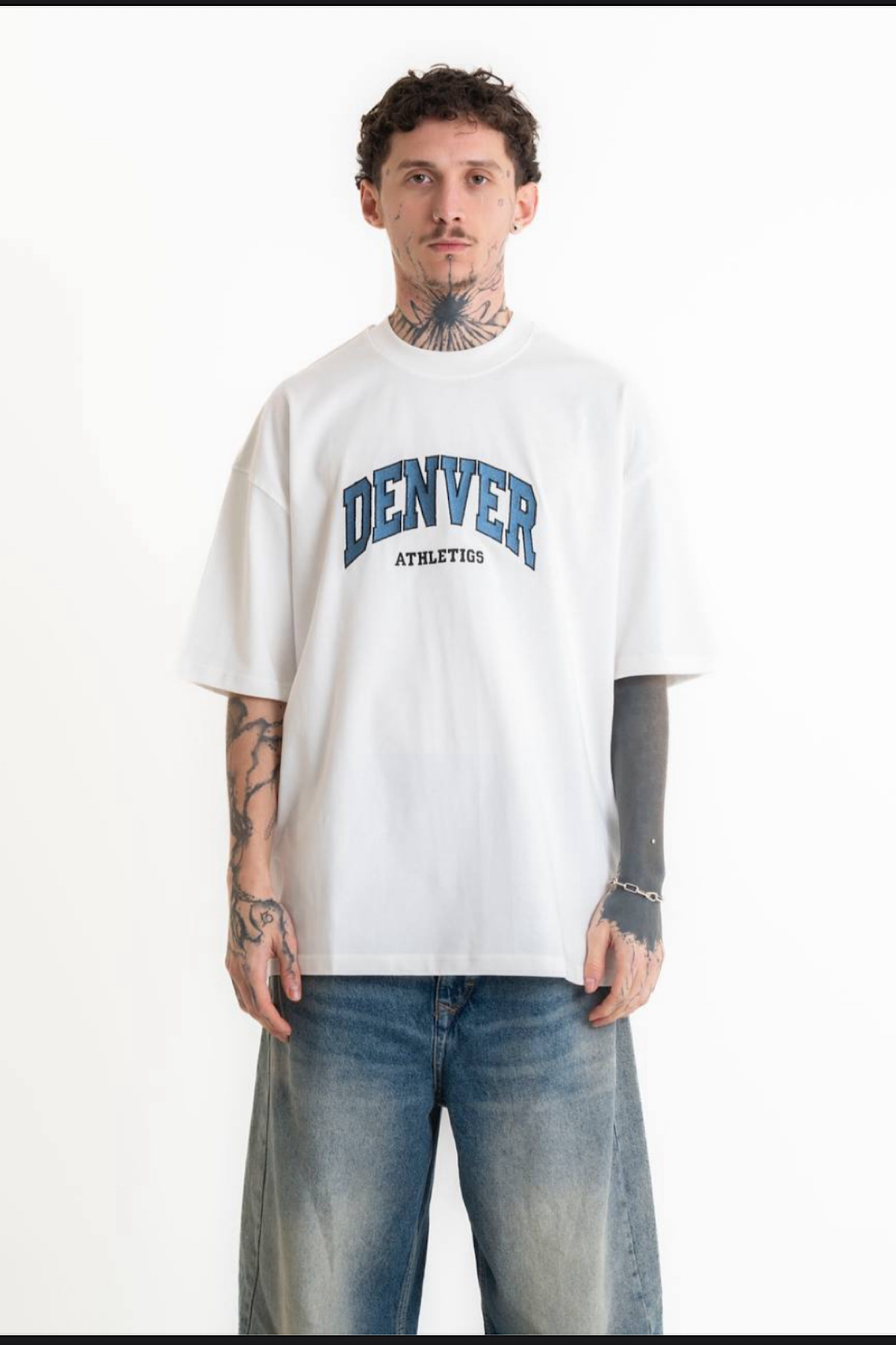 Beyaz Baskılı T-Shirt