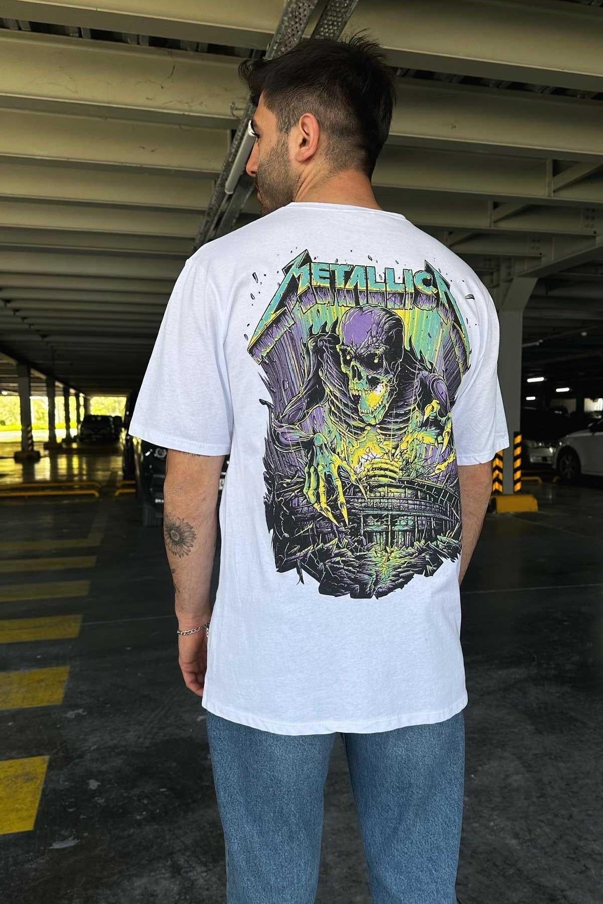 Beyaz Hafif Oversize T-Shirt