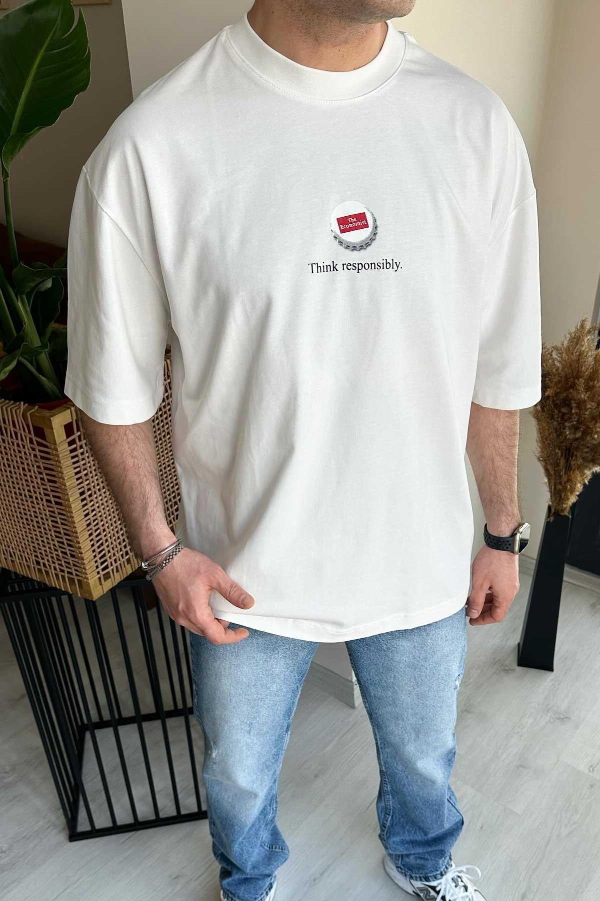 Beyaz Oversize T-Shirt