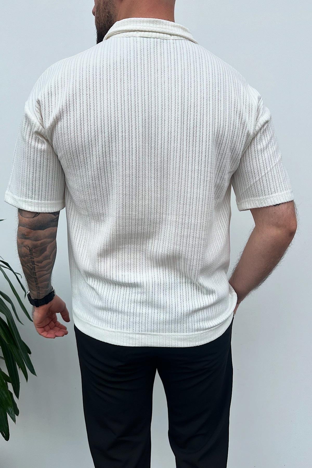Beyaz Polo Yaka Tshirt