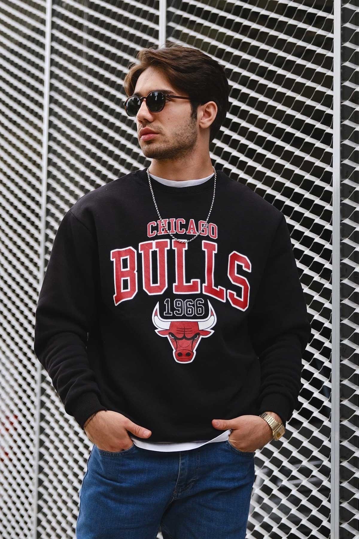 Bol Kalıp Chigago Bulls Sweatshirt 