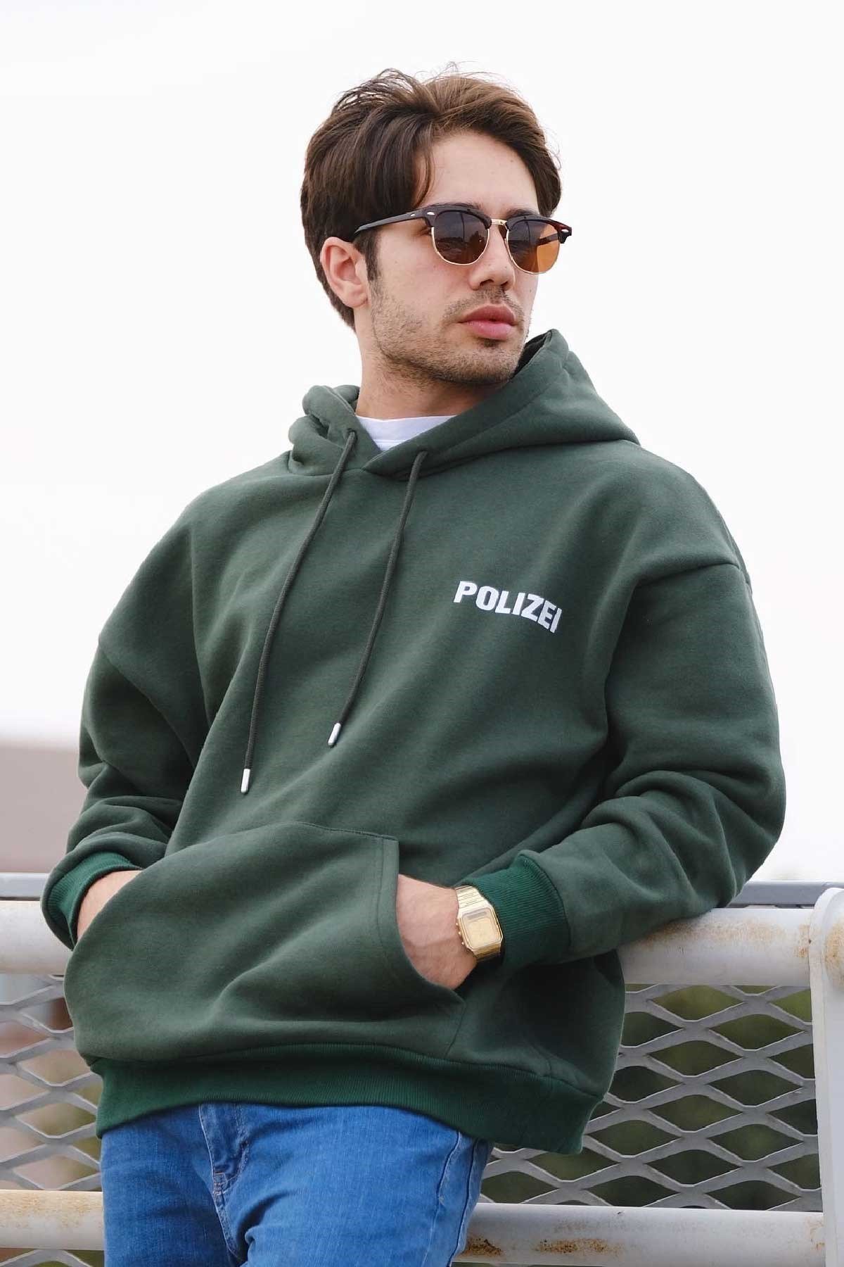 Bol Kalıp Polizei Sweatshirt