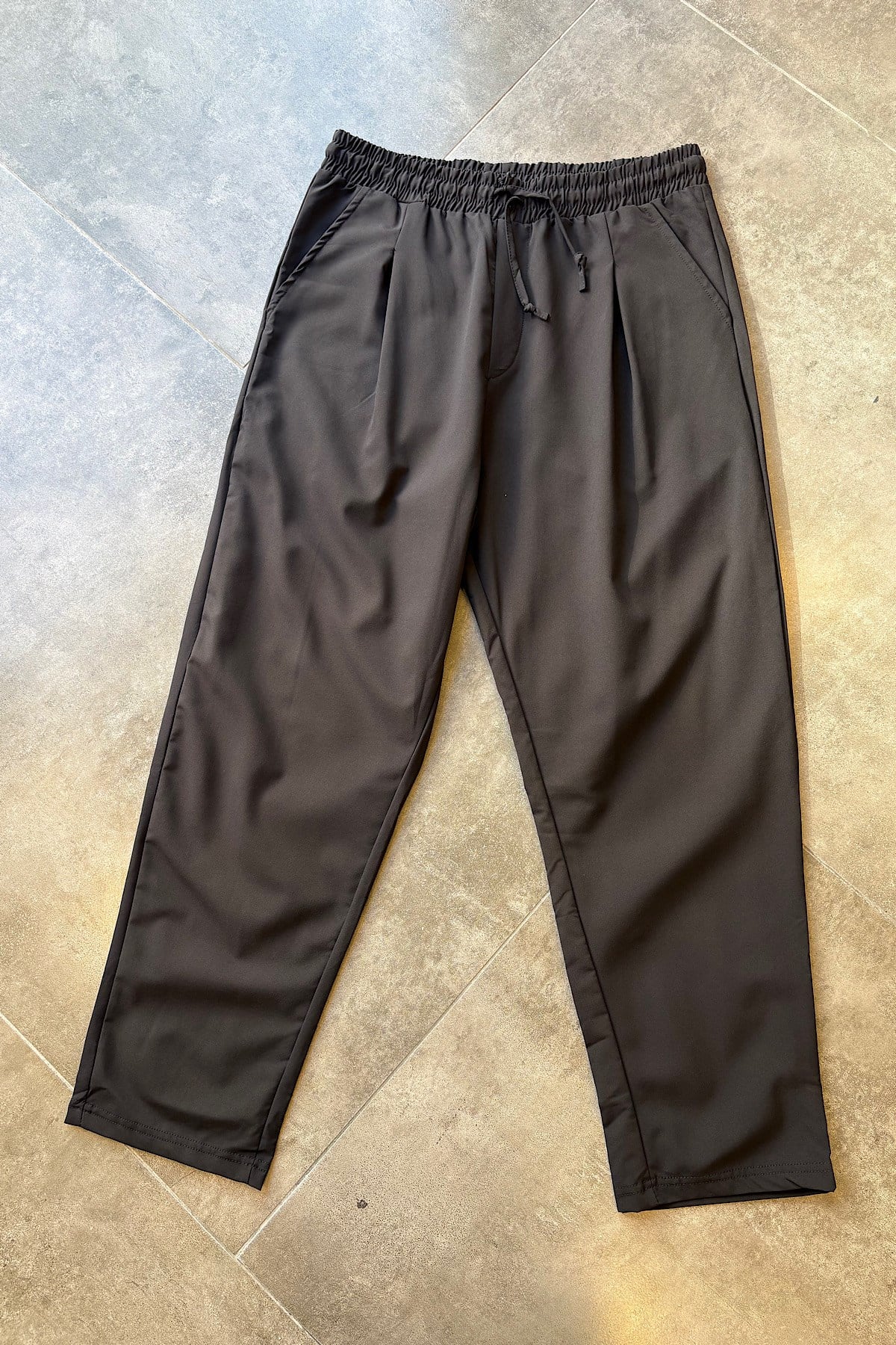 Boyfriend Paraşüt Kumaş Siyah Pantolon