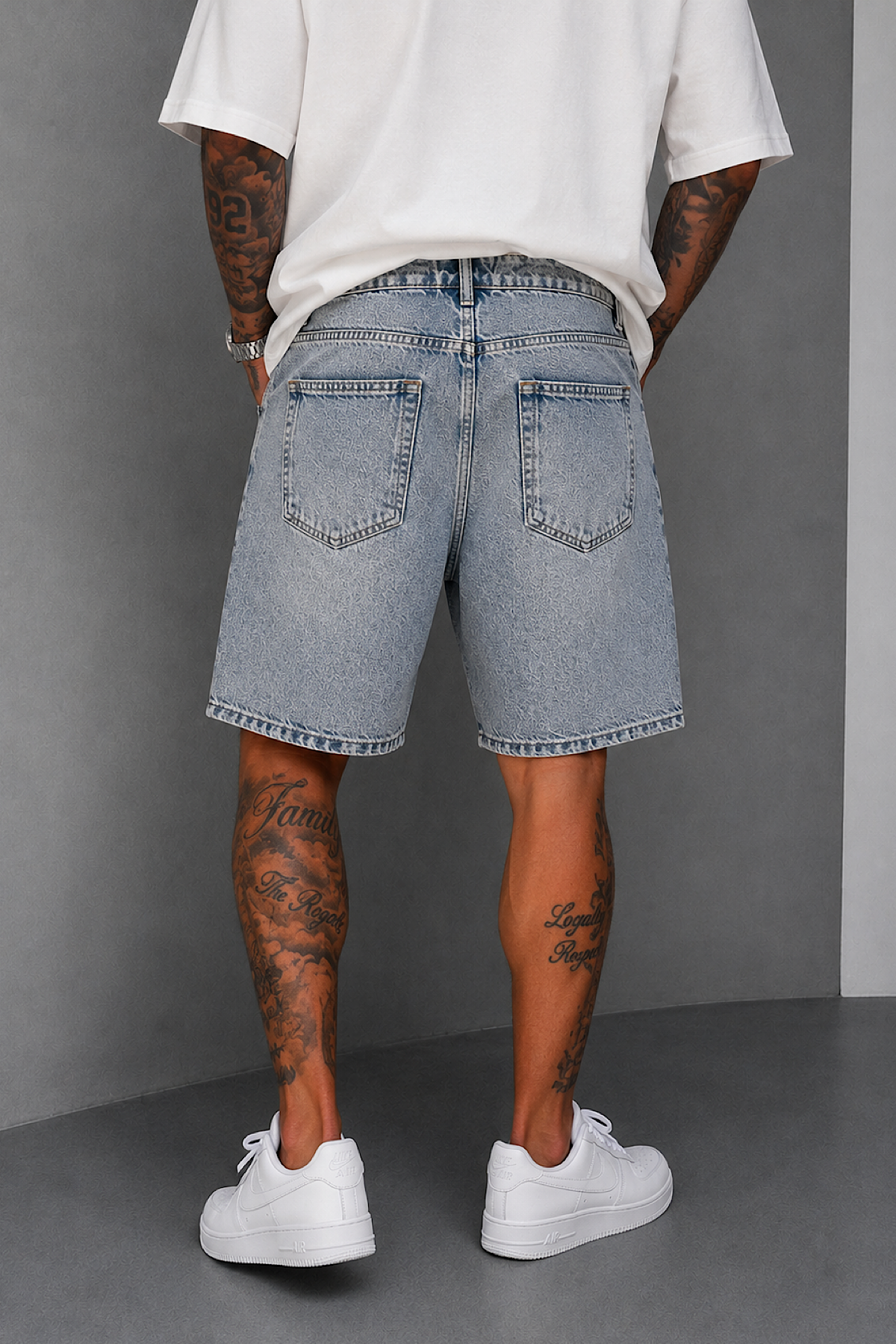 Buz Mavi Denim Şort