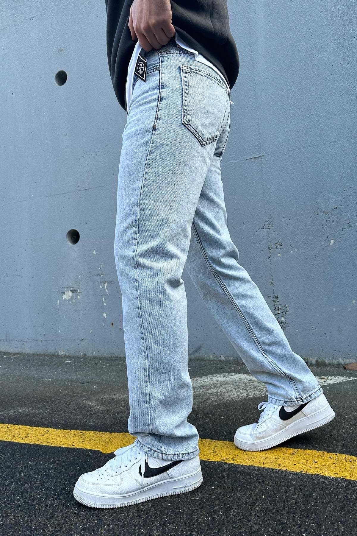 Buz Mavisi Baggy Pantolon 