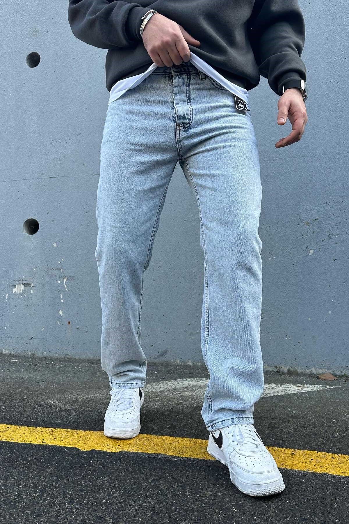 Buz Mavisi Baggy Pantolon 