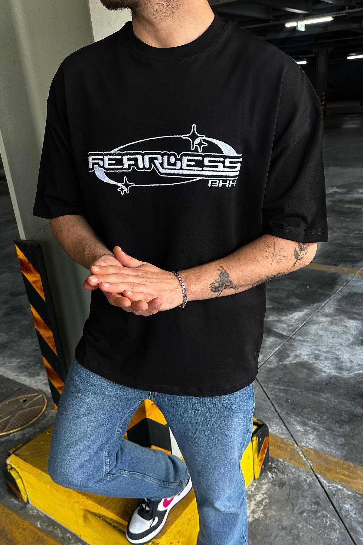 Fearless Baskılı Oversize T-Shirt