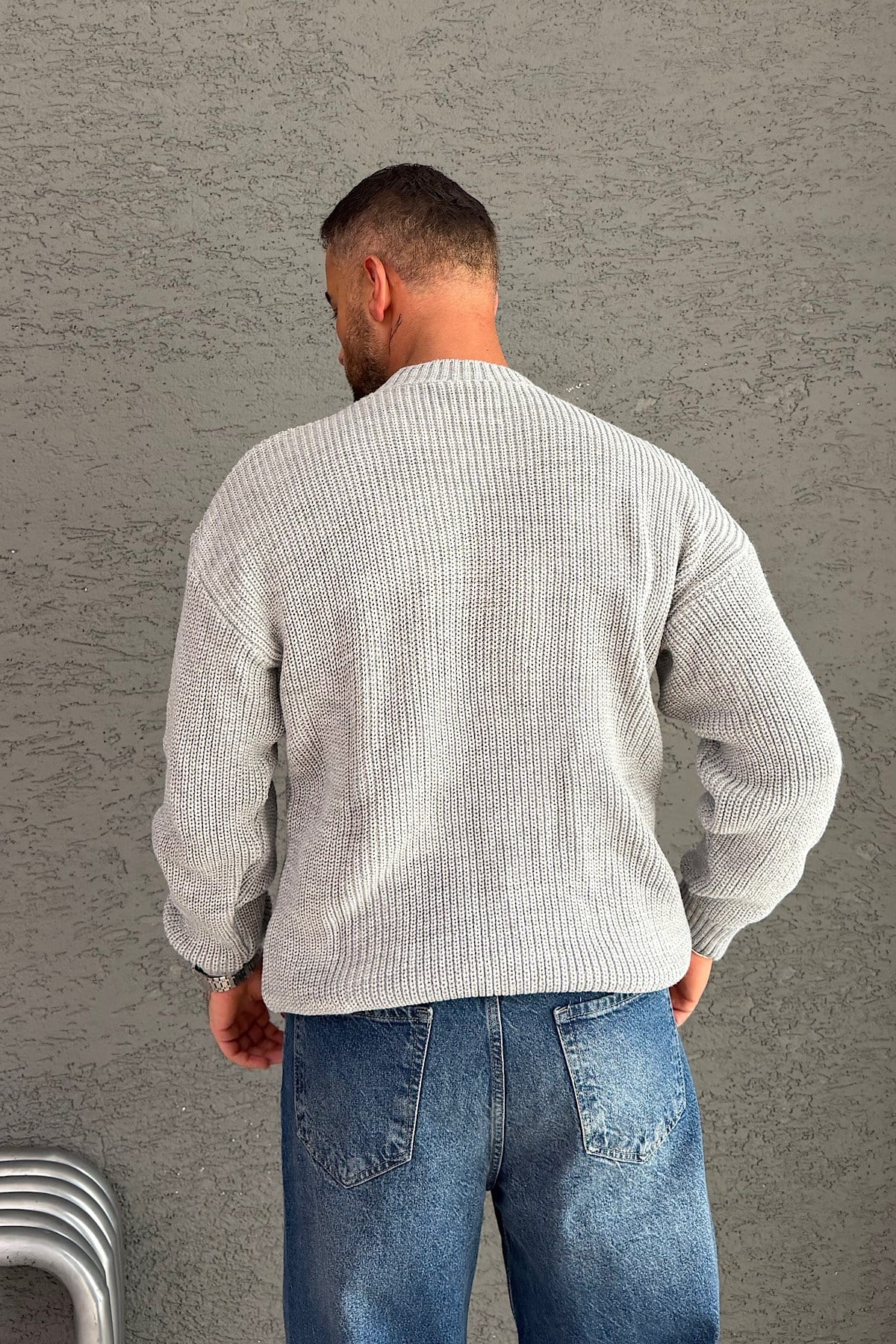 Gri Basic Triko Kazak