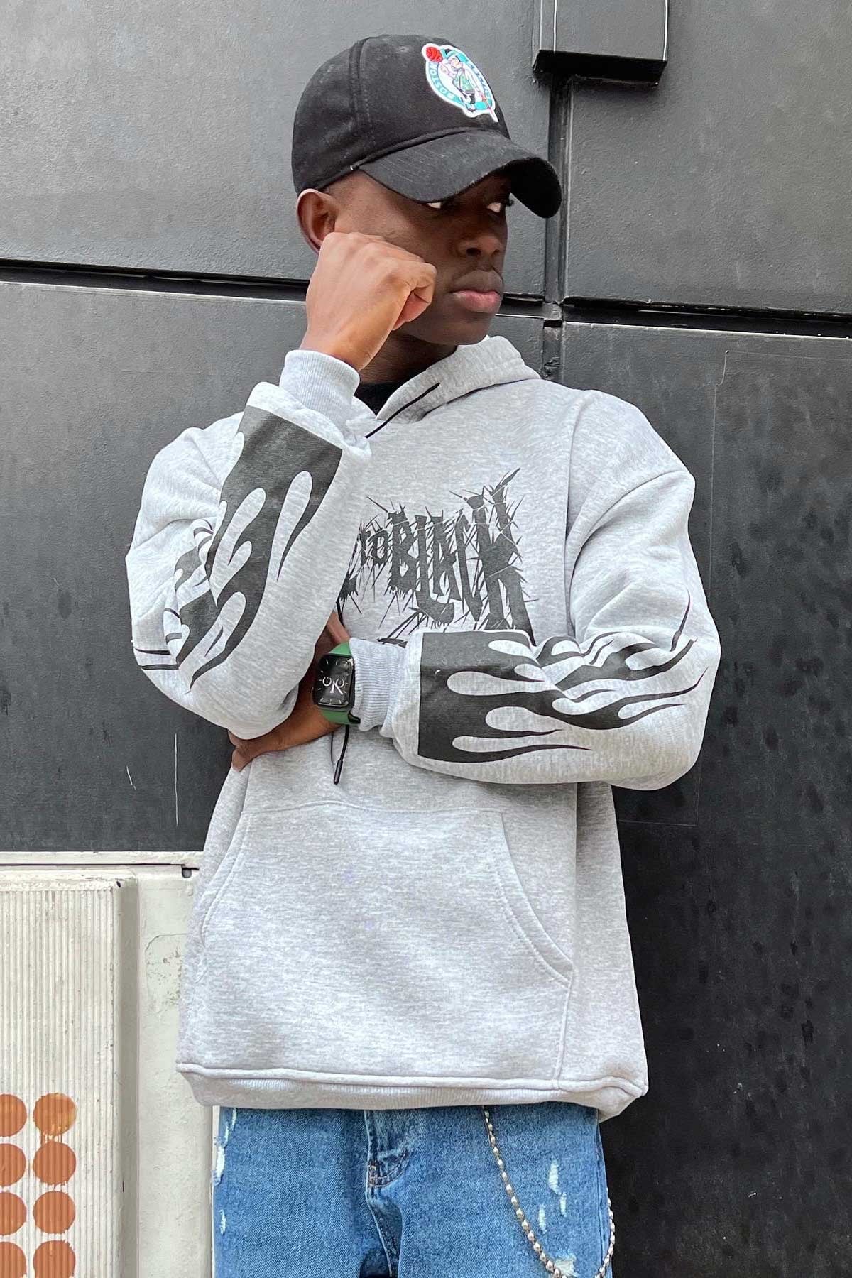 Gri Oversize Sweatshirt
