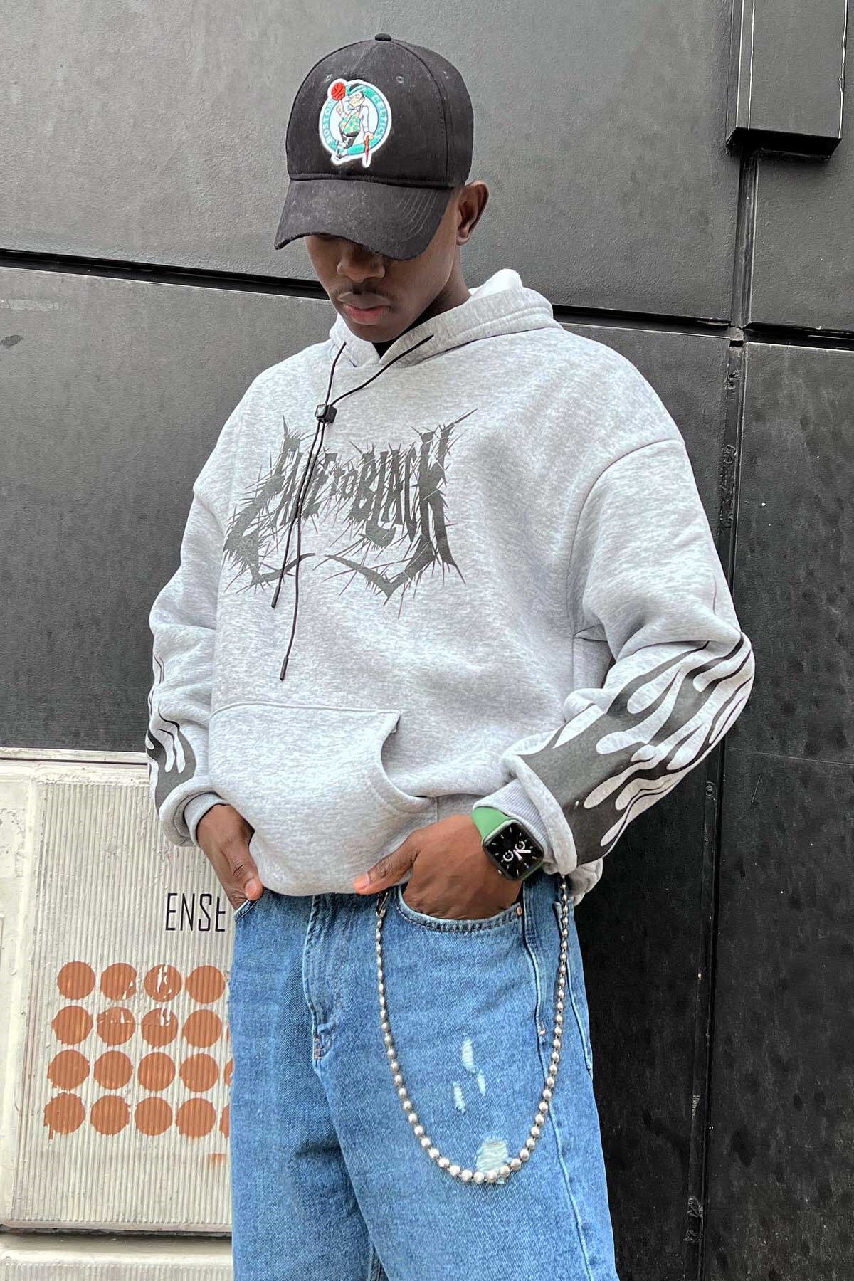 Gri Oversize Sweatshirt