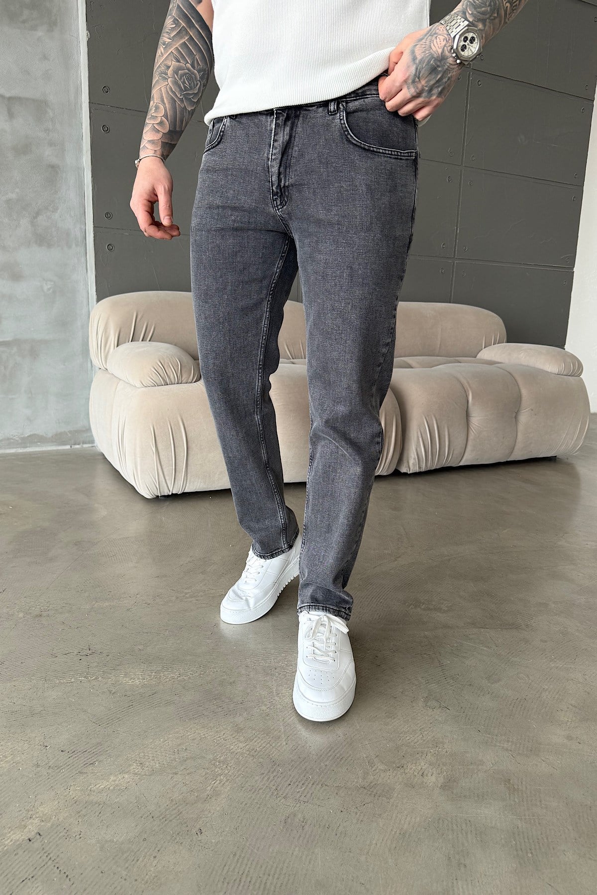 Gri Regular Fit Jean