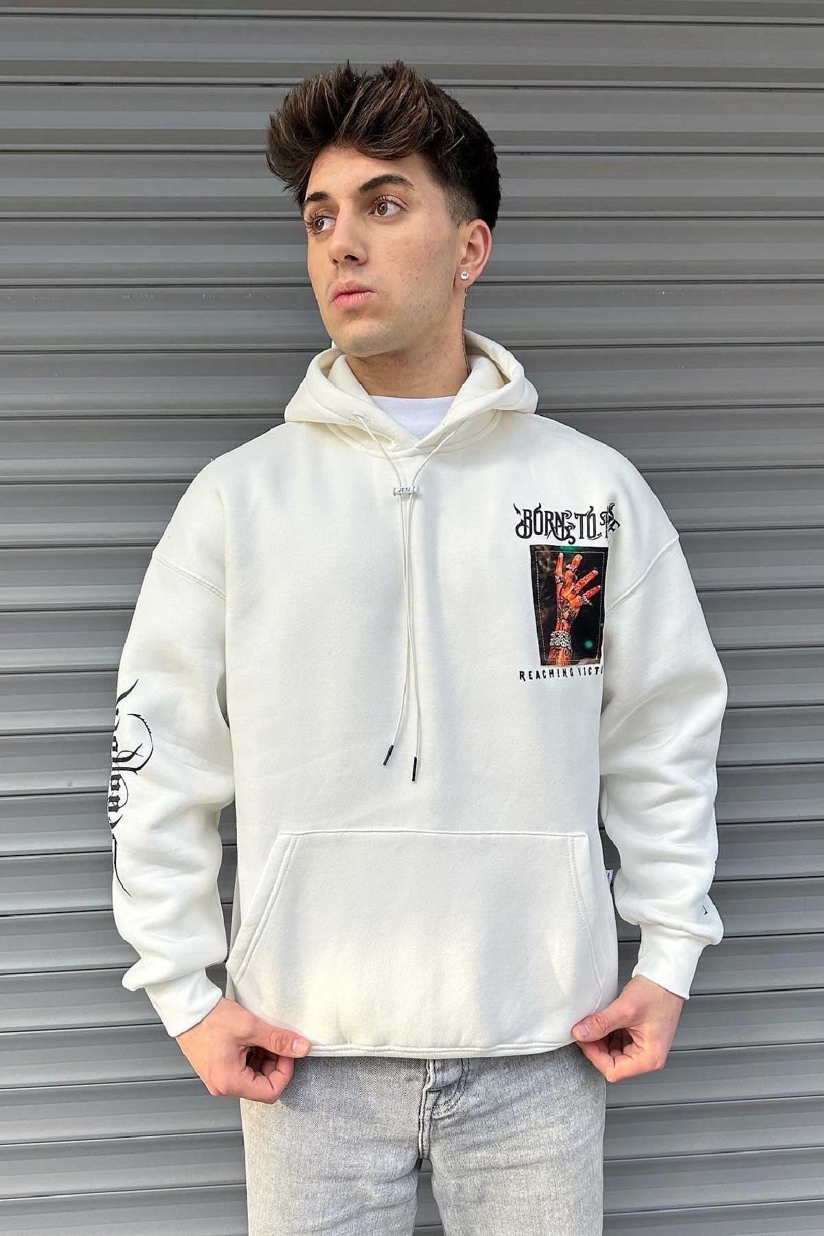 Hafif Oversize Kapşonu Sweatshirt