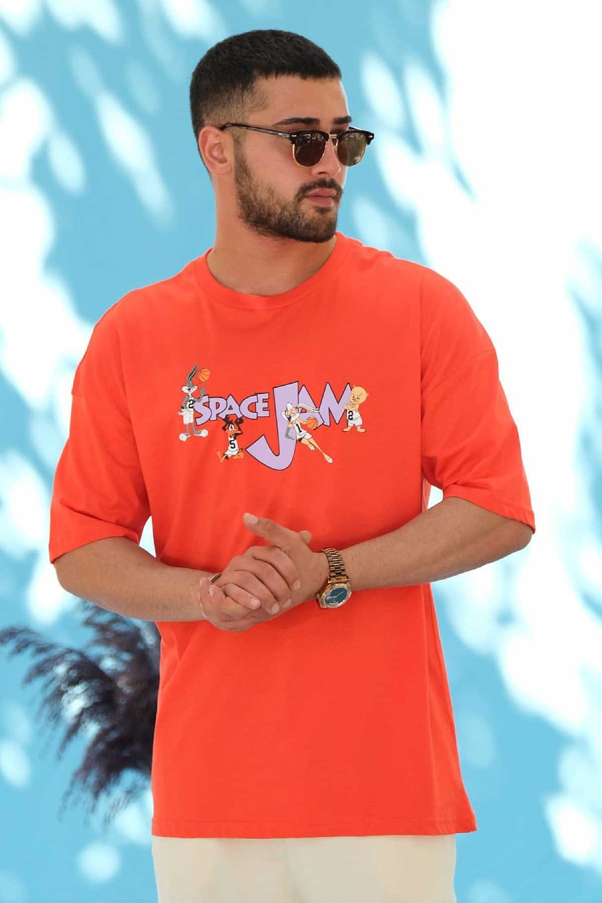 Hafif Oversize Space T-Shirt 
