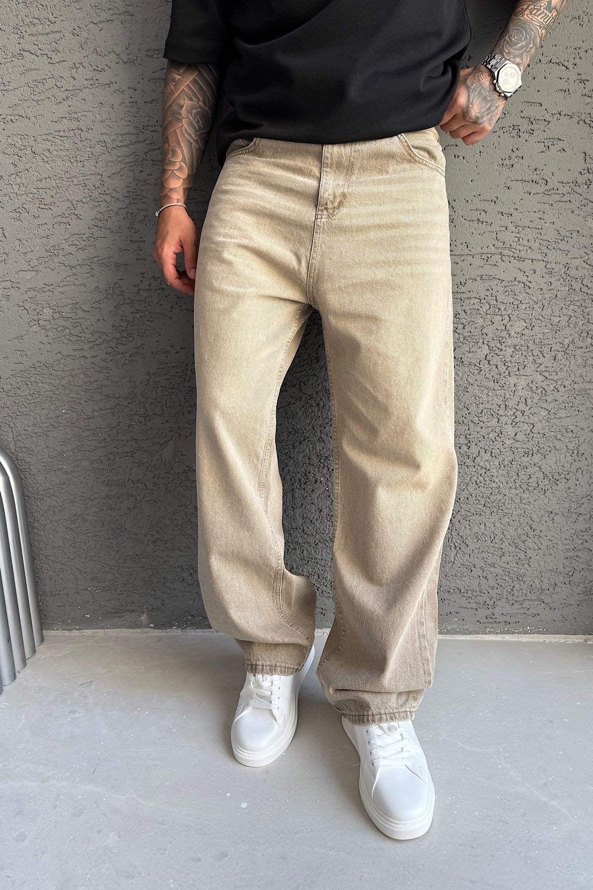 Hardal Rengi Relax Baggy Pantolon 