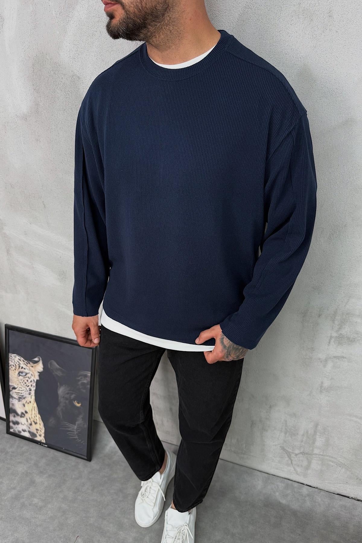 İnce Basic Lacivert Sweat