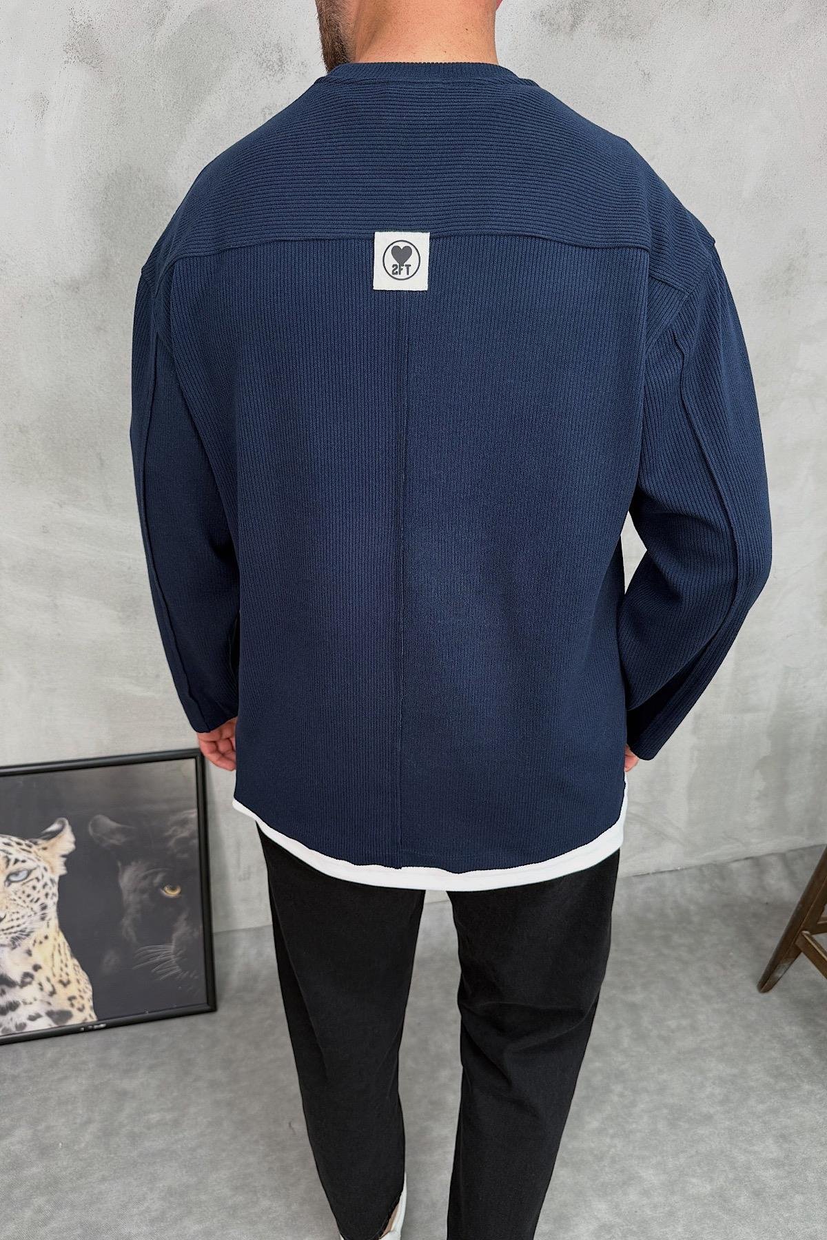 İnce Basic Lacivert Sweat