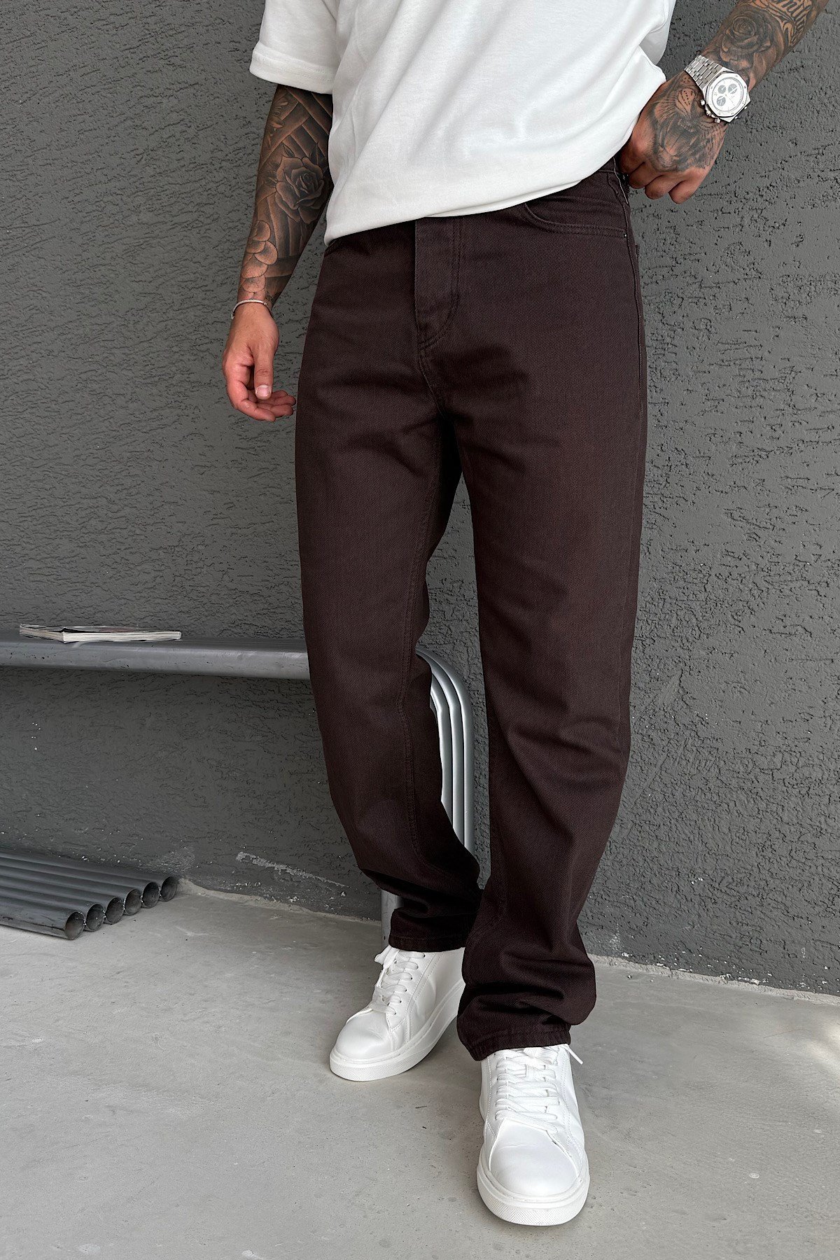 Kahverengi Baggy Pantolon 