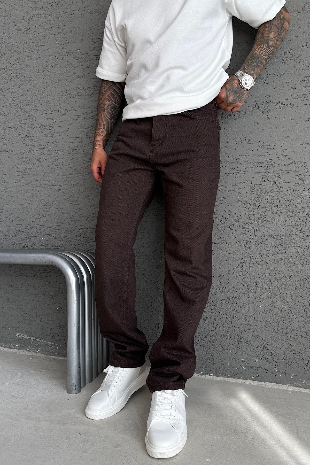 Kahverengi Baggy Pantolon 